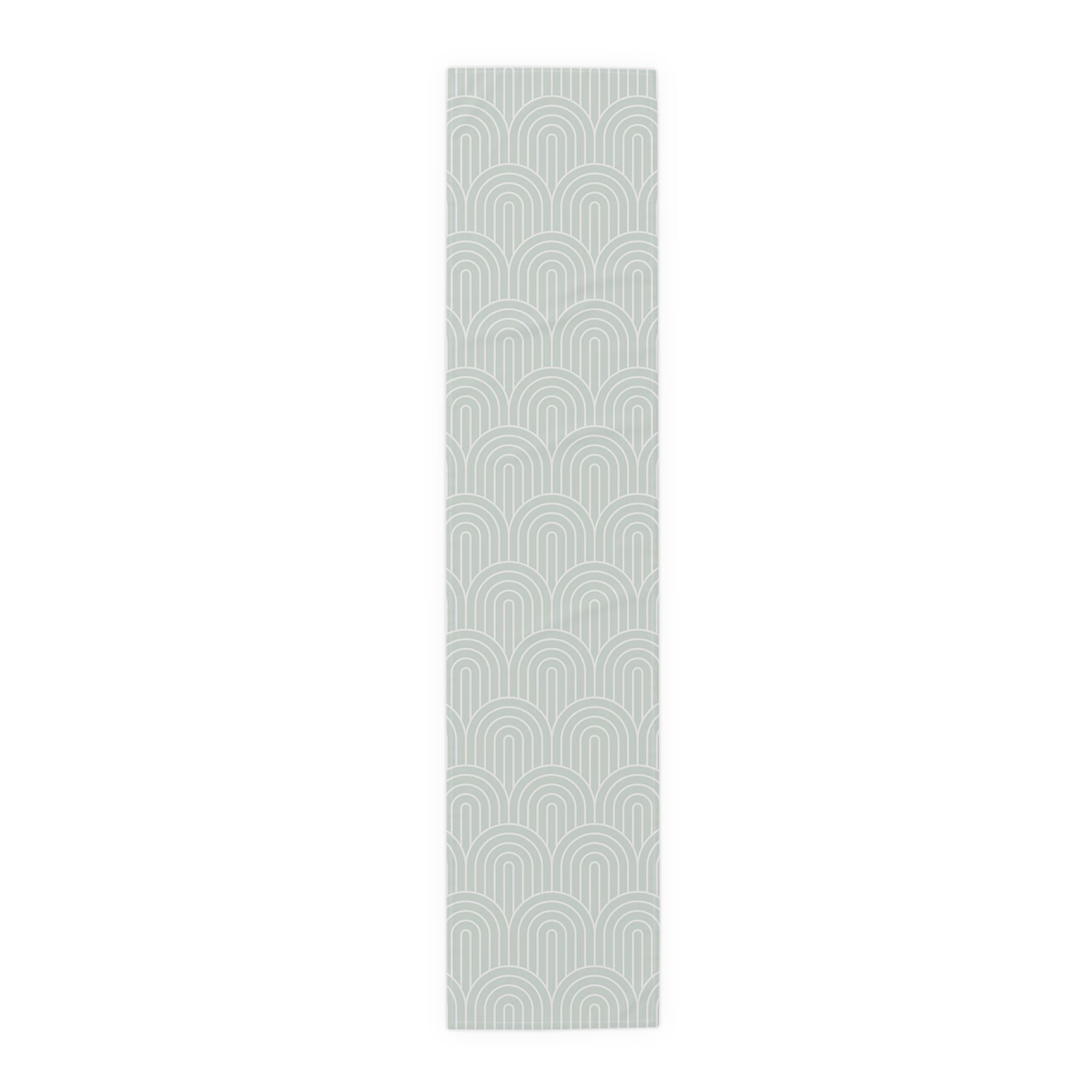 Mint Arch Pattern Table Runner – Minimalist Modern Dining Table Accent - SnugLiving