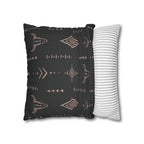 Two Way Cushion Cover, Throw pillow Case for Couch ( Single Piece) : Charcoal Black - SnugLiving