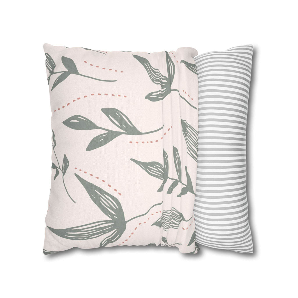 Cushion Cover, Throw pillow Case for Couch (Single Piece) : Grey & Light Orange - SnugLiving