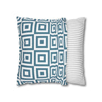 Cushion Cover, Throw pillow Case for Couch (Single Piece): Patterned Grey Azure - SnugLiving