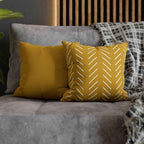 Cushion Cover, Throw pillow Case for Couch (Single Piece) : Yellow Pattern - SnugLiving