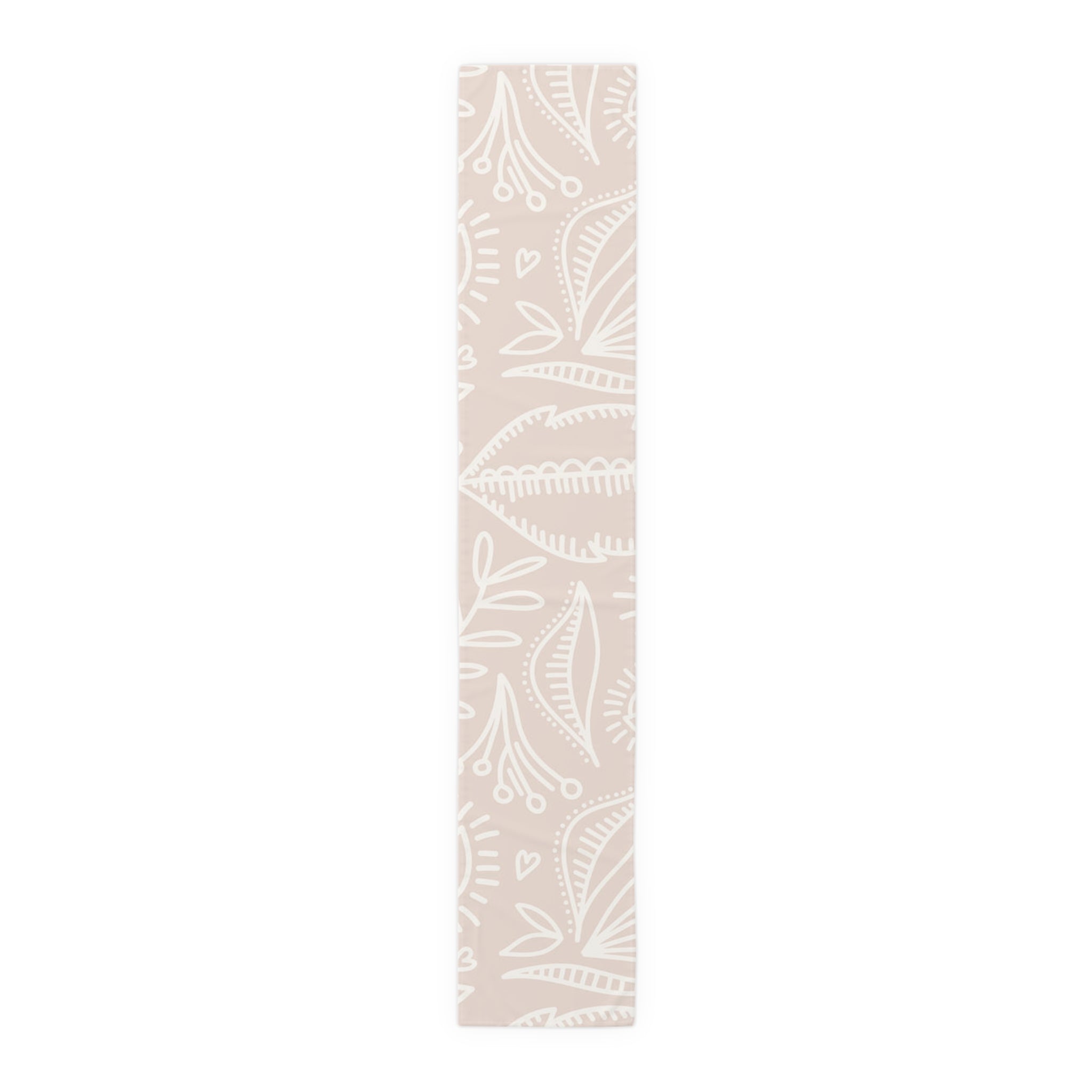 Minimalist Blush Floral Table Runner – Soft Pink Botanical Accent - SnugLiving