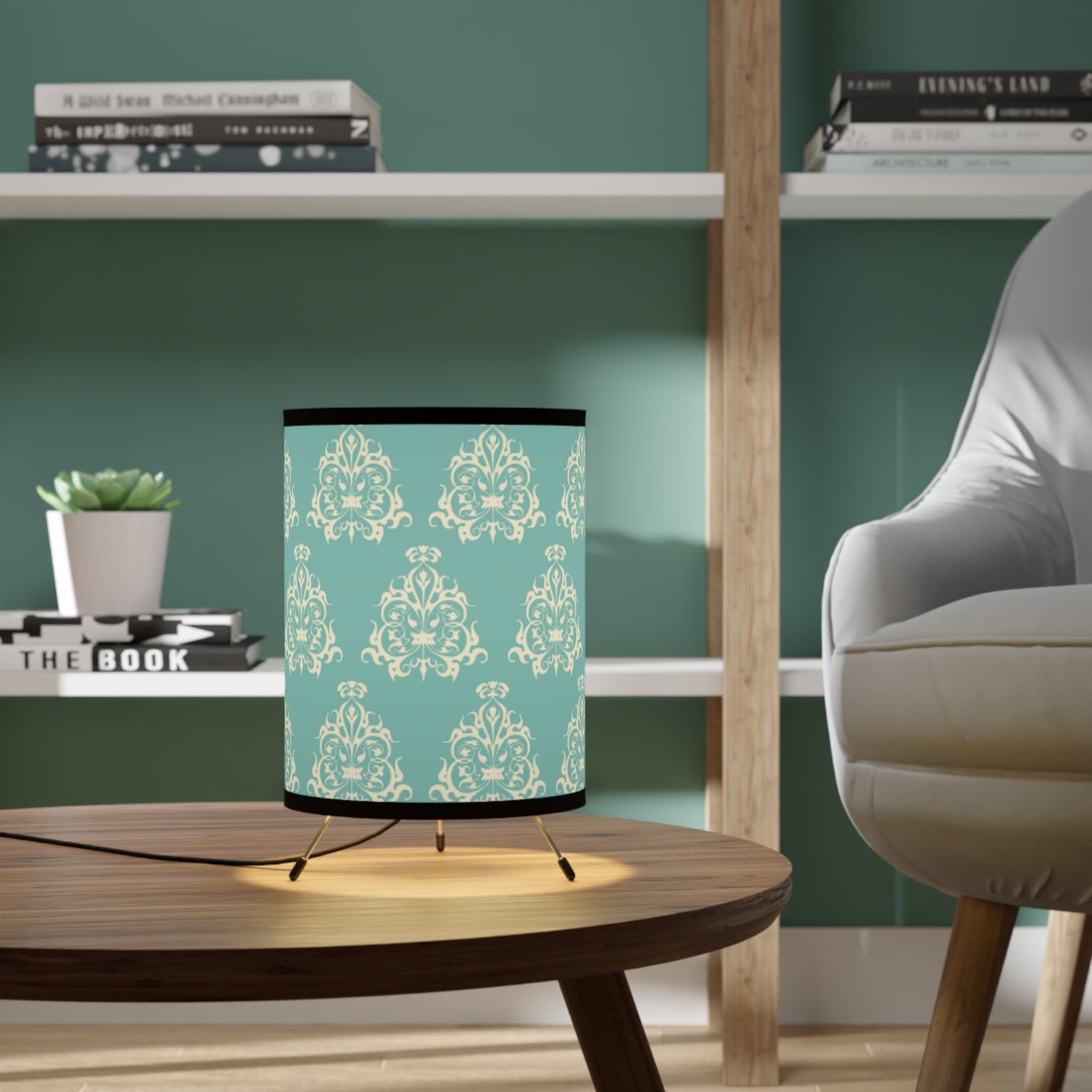 Tripod Lamp with High-Res Printed Shade, US\CA plug - Shade SLL03