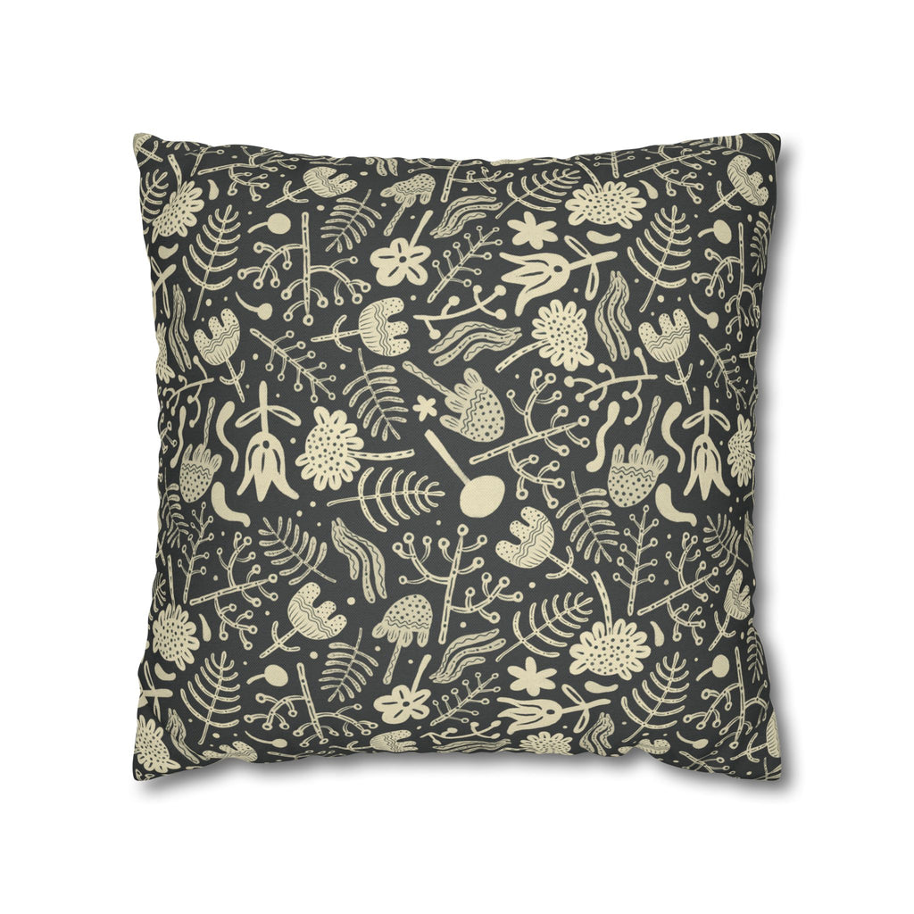 Two Way Cushion Cover, Throw pillow Case for Couch (Single Piece) : Charcoal