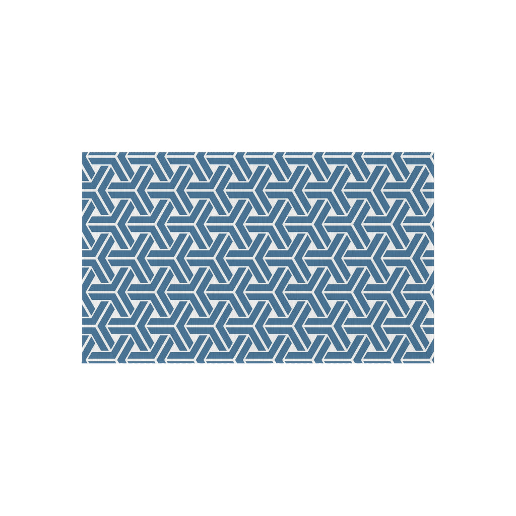 Stylish Indoor/Outdoor Rug for Living Room, Patios, Decks, and Gardens | Perfect for Home Decor - Azure & White