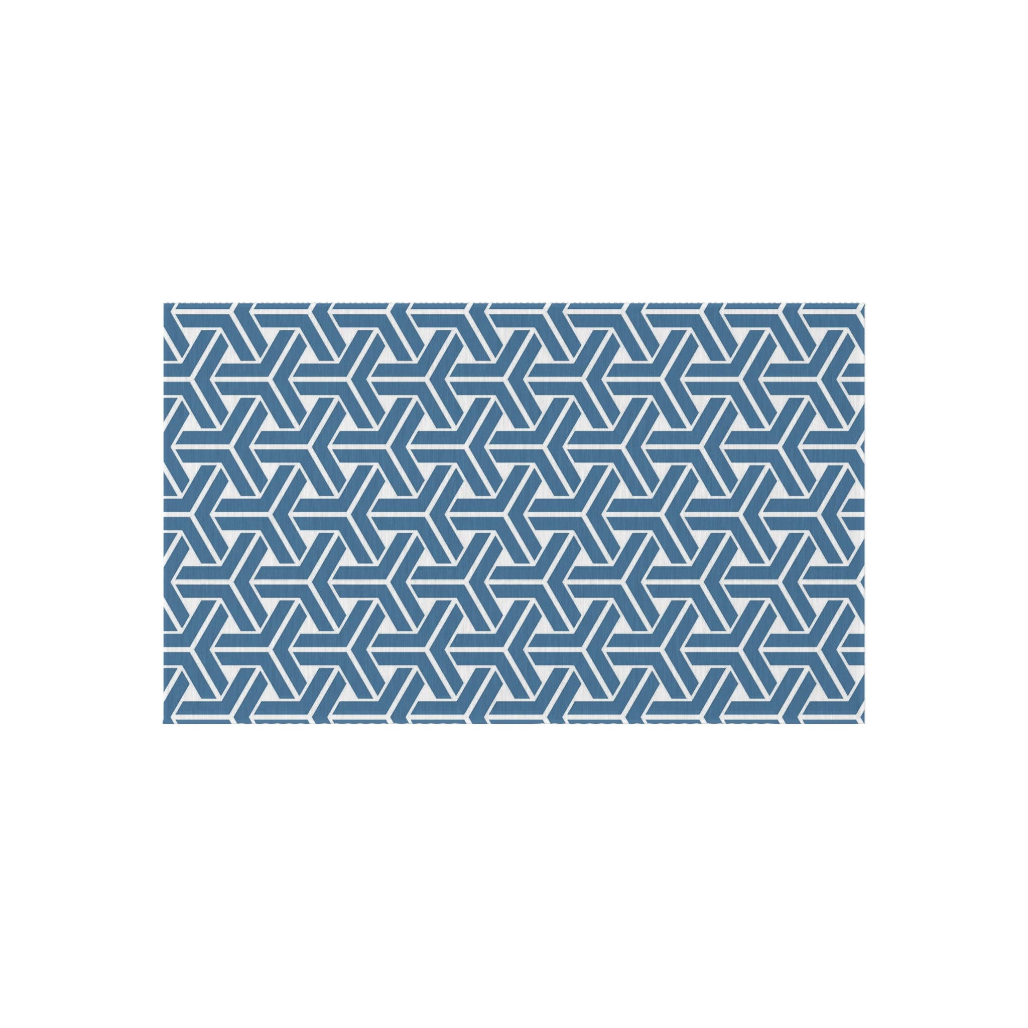 Stylish Indoor/Outdoor Rug for Living Room, Patios, Decks, and Gardens | Perfect for Home Decor - Azure & White