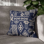 Cushion Cover, Throw pillow Case for Couch (Single Piece) : Patterned Deep Blue - SnugLiving