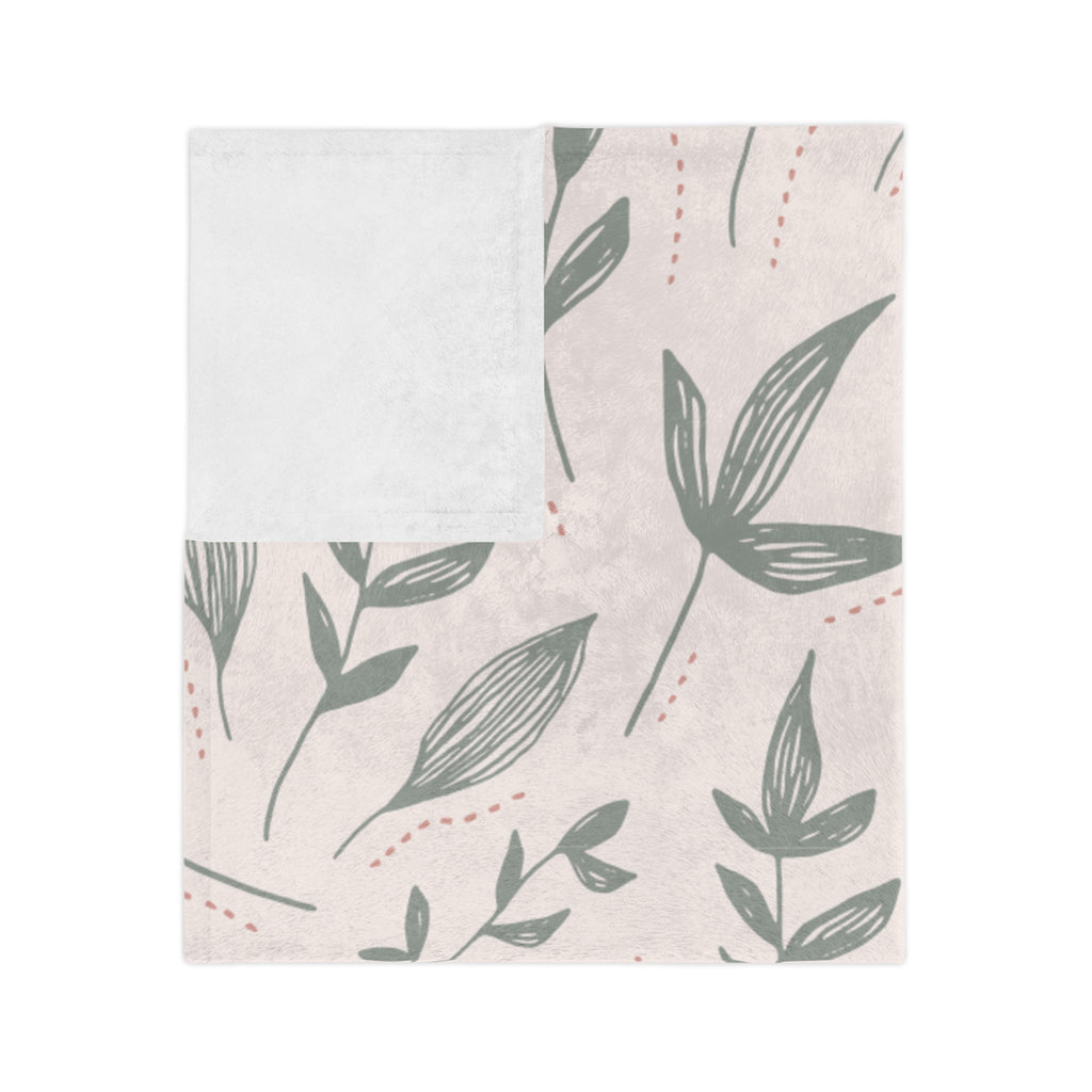 Microfiber Blanket | Soft Throw for Home Decor - White & Azure Green