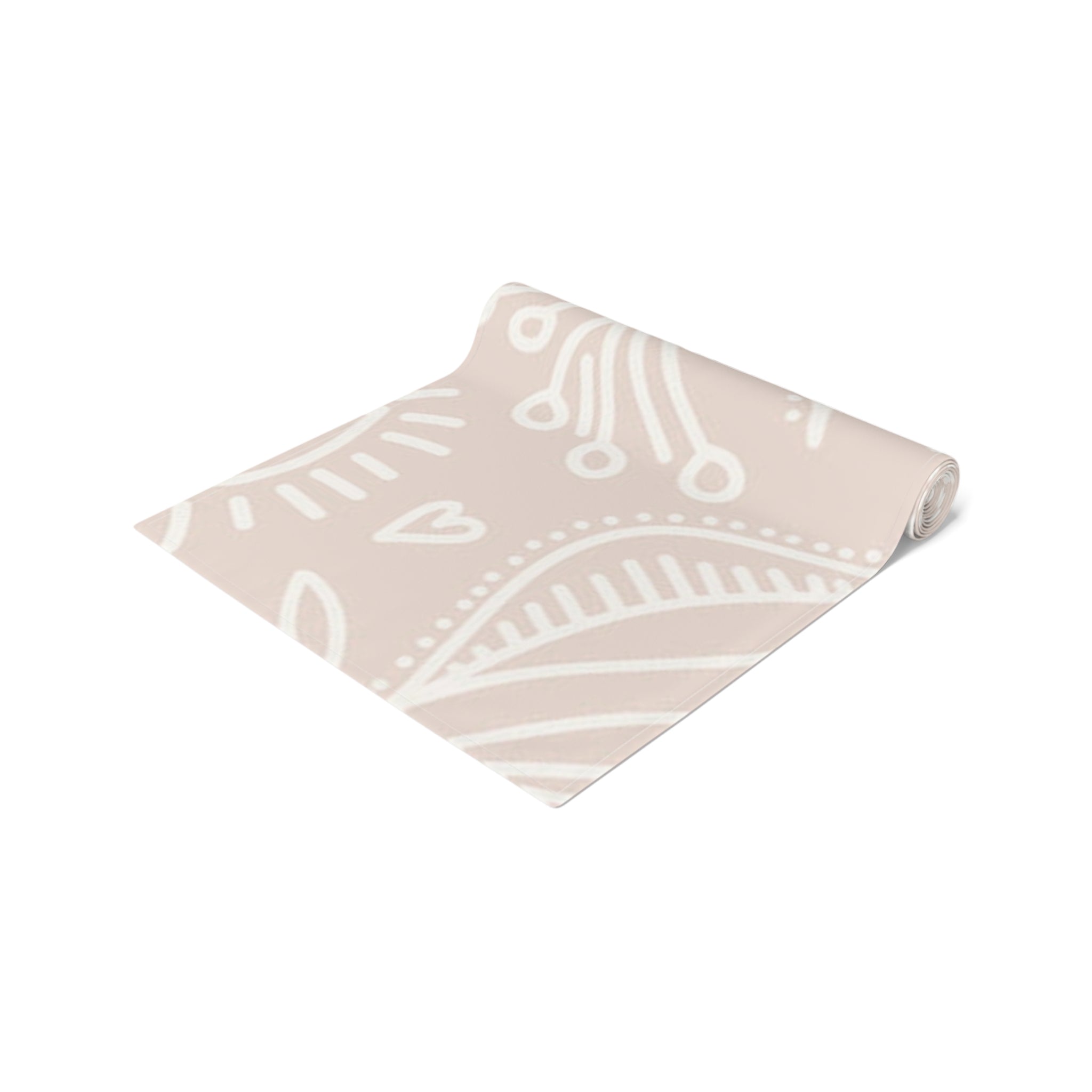 Minimalist Blush Floral Table Runner – Soft Pink Botanical Accent - SnugLiving