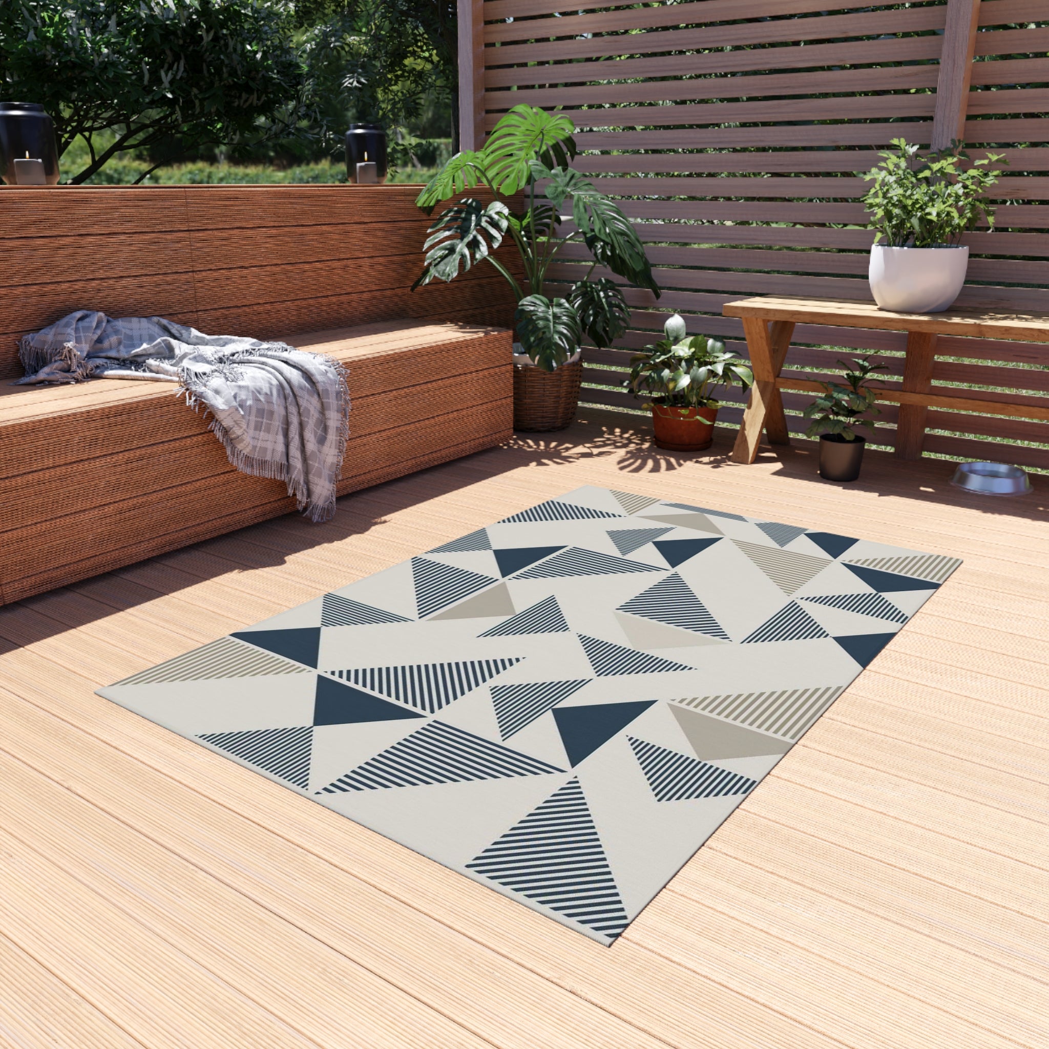 Stylish Outdoor Rug for Patios, Decks, and Gardens | Perfect for Home Decor, Picnics, Beach Days, Outdoor Gatherings