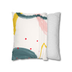 Cushion Cover, Throw pillow Case for Couch (Single Piece) : Green & White - SnugLiving