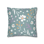 Two Way Cushion Cover, Throw pillow Case for Couch (Single Piece) : Grey Cyan - SnugLiving