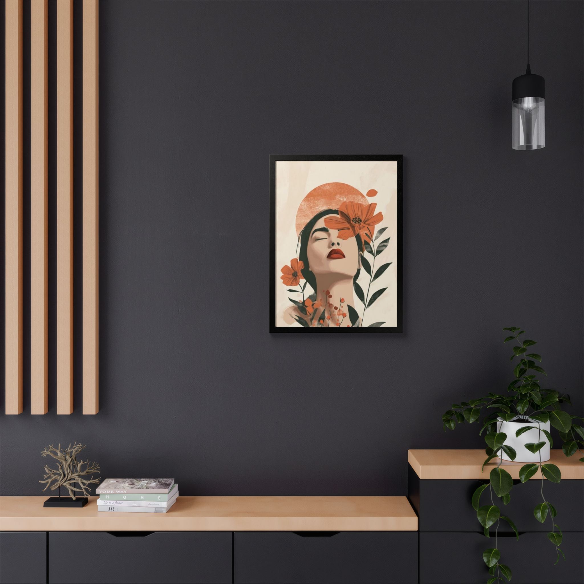 Multi-Color Framed Poster | Abstract Wall Art, Boho Home Decor | Pattern 10