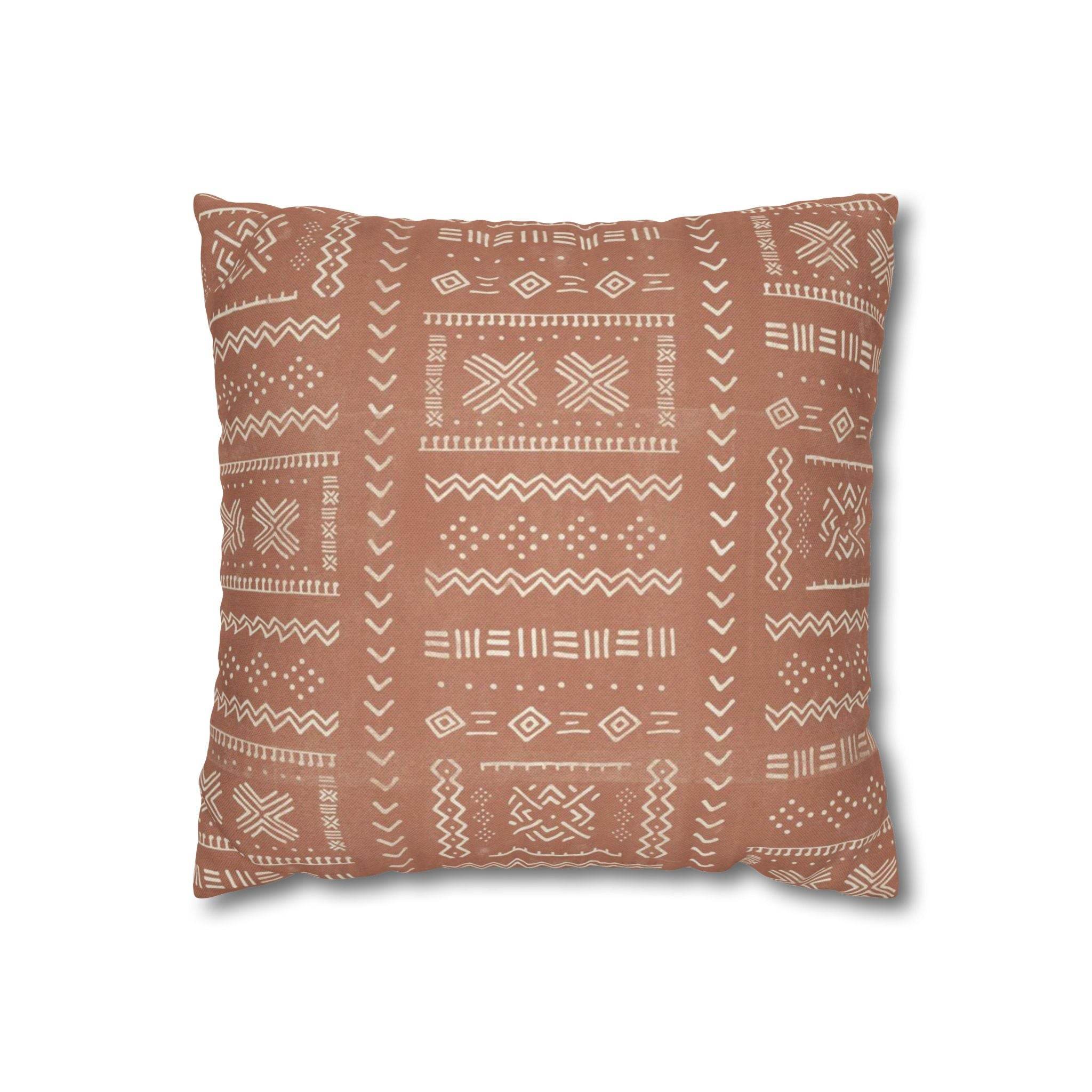 Cushion Cover, Throw pillow Case for Couch ( Single Piece) : Pastel Grey Orange - SnugLiving