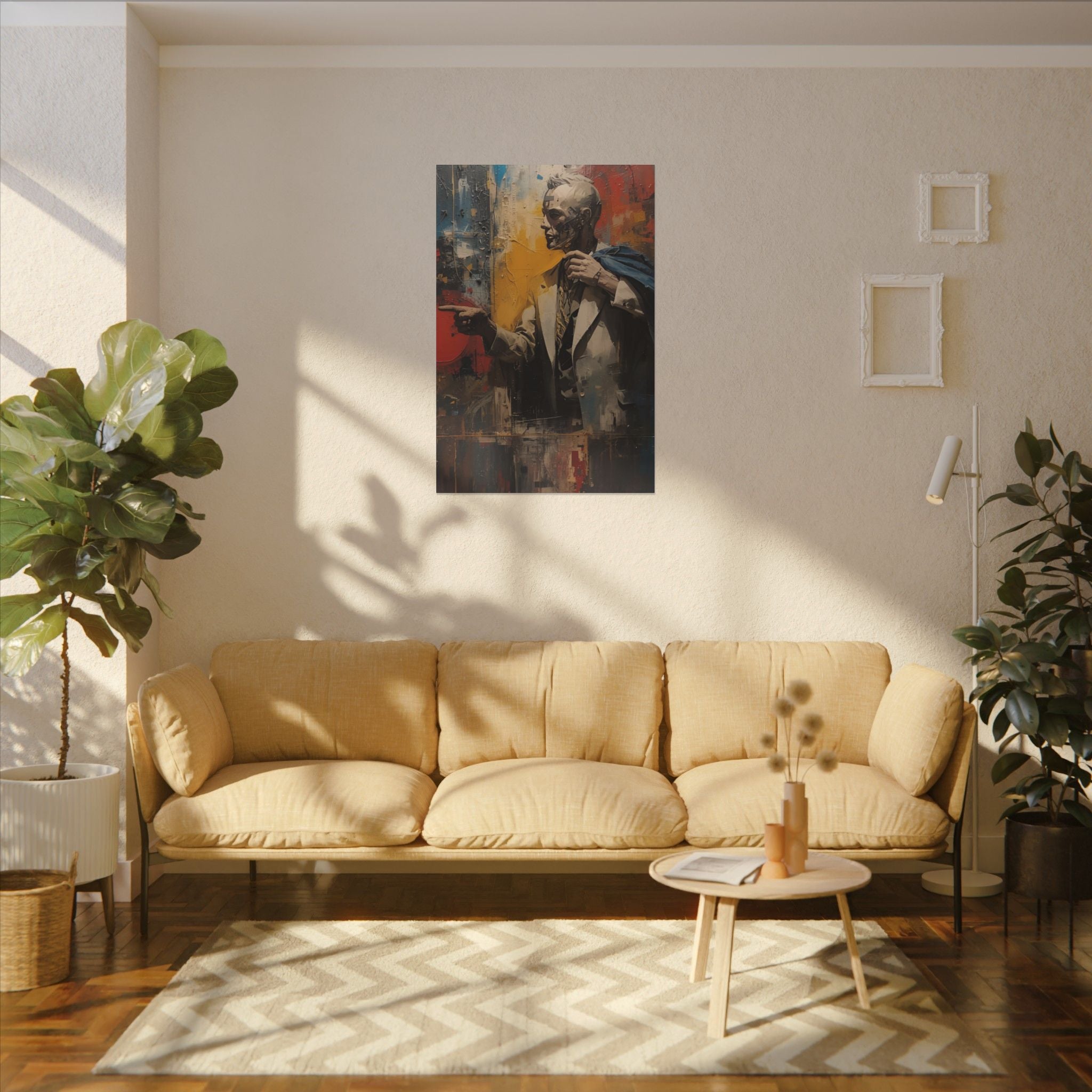 Premium Eco-Friendly Canvas Wall Art for Home Decor - Modern Gentleman Abstract Portrait