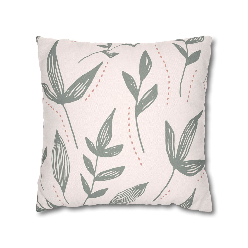 Cushion Cover, Throw pillow Case for Couch (Single Piece) : Grey & Light Orange - SnugLiving