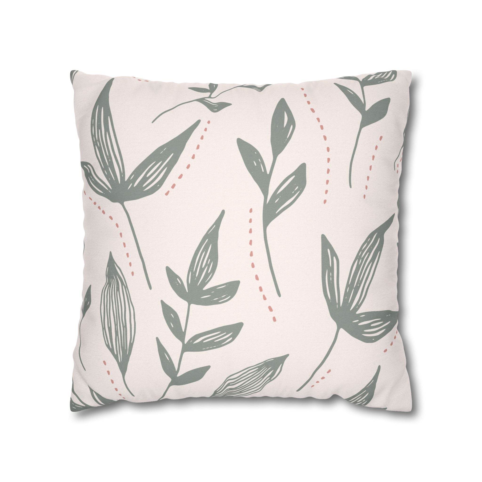 Cushion Cover, Throw pillow Case for Couch (Single Piece) : Grey & Light Orange - SnugLiving