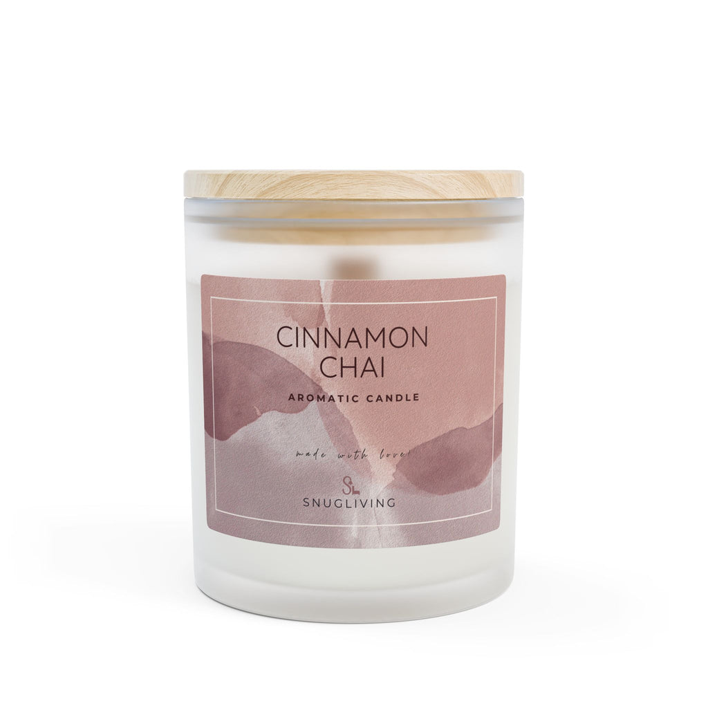 SnugLiving Aromatic/Scented Glass Candle, 11oz : Cinnamon Chai