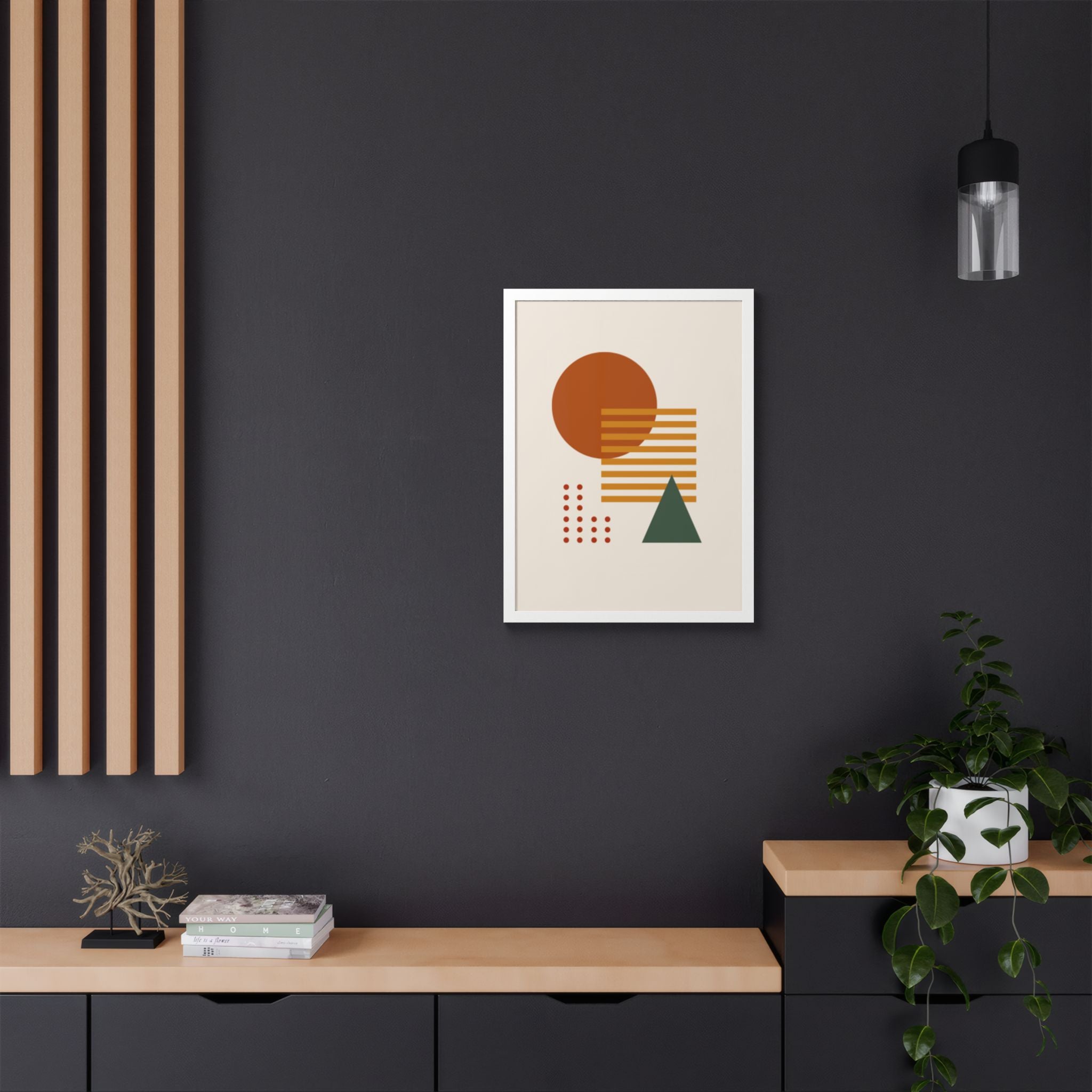 Multi-Color Framed Poster | Abstract Wall Art, Boho Home Decor | Pattern 2