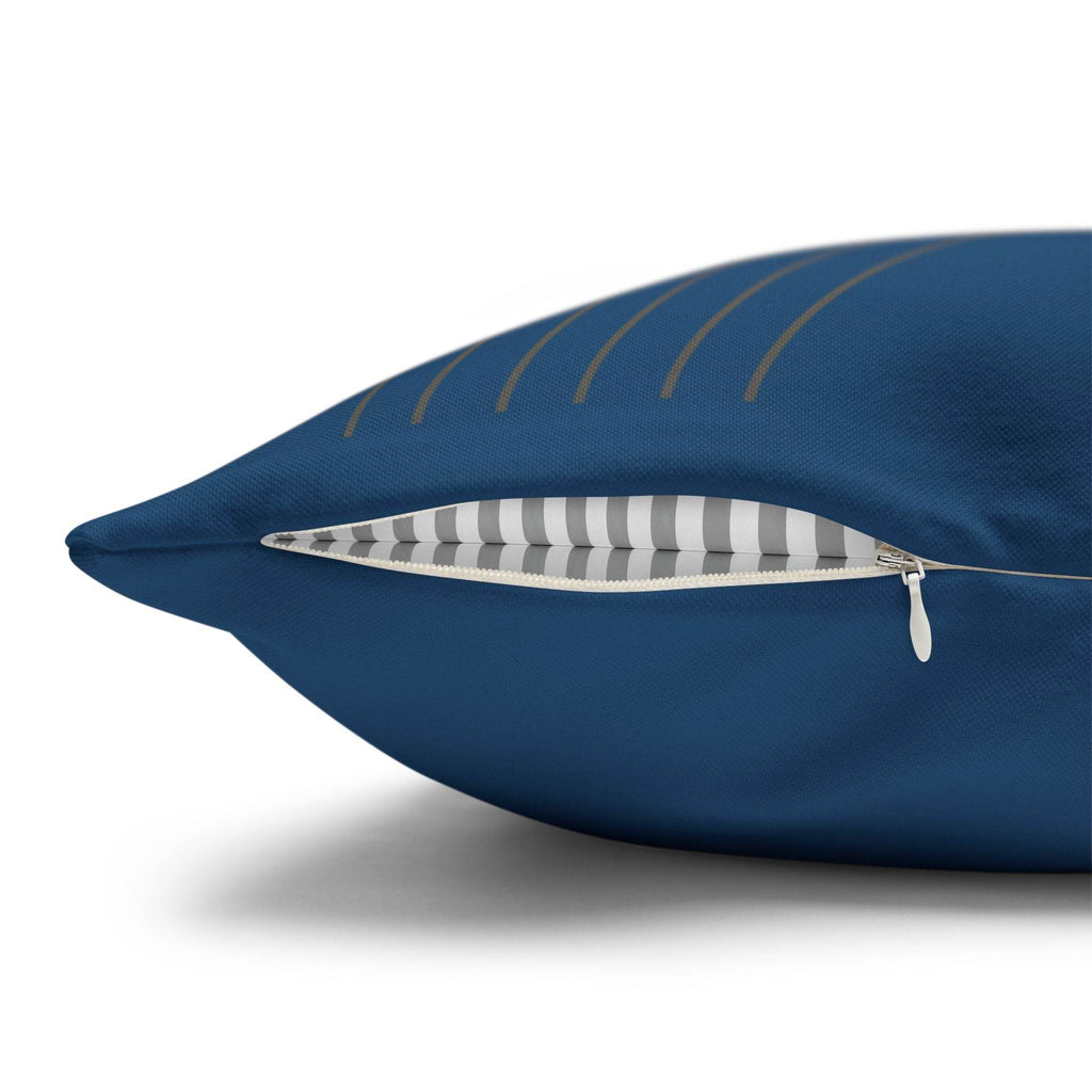 Cushion Cover, Throw pillow Case for Couch ( Single Piece) : Blue & Grey Pattern - SnugLiving