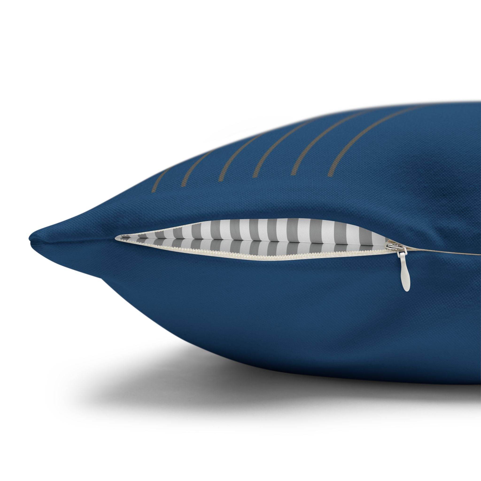 Cushion Cover, Throw pillow Case for Couch ( Single Piece) : Blue & Grey Pattern - SnugLiving