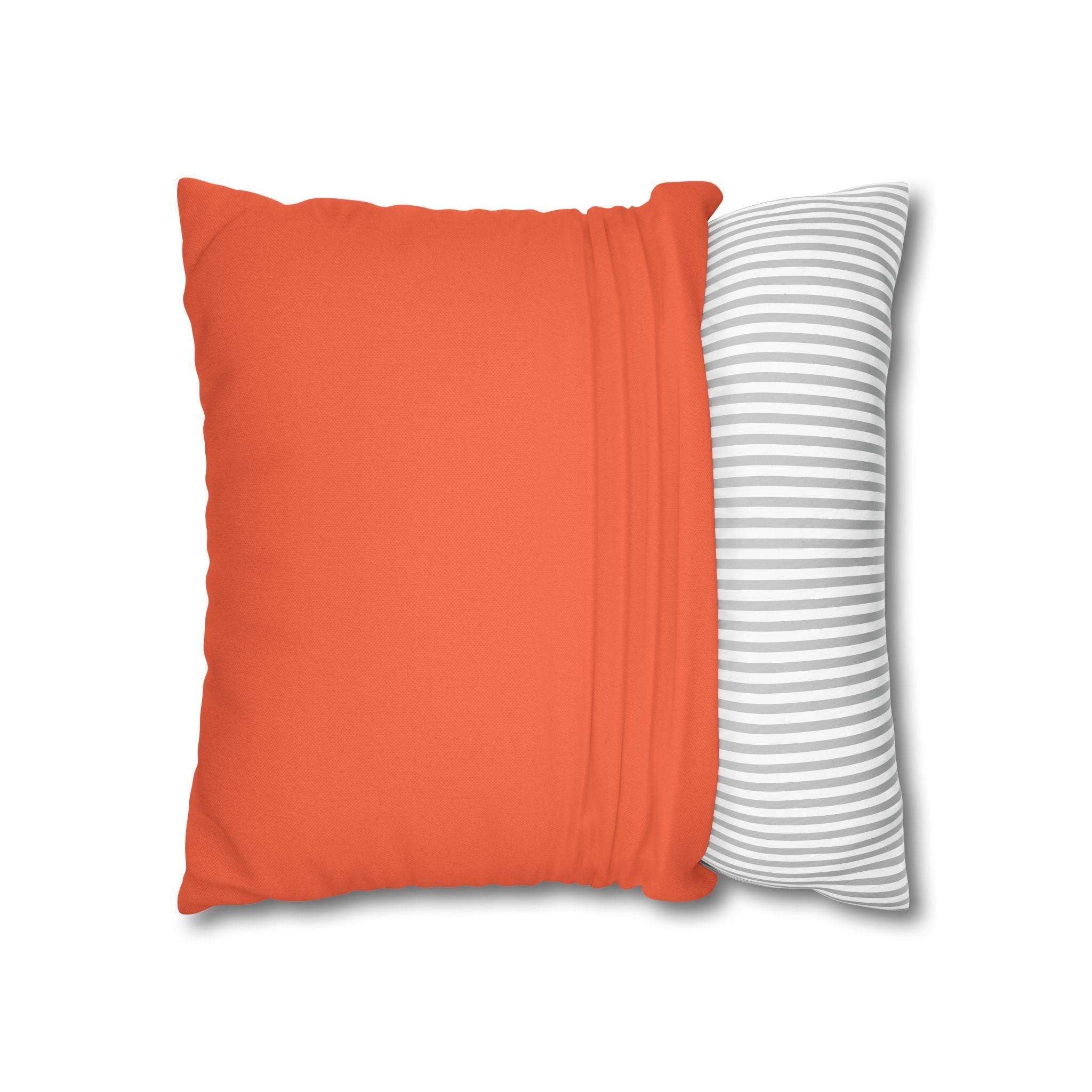 Cushion Cover, Throw pillow Case for Couch (Single Piece): Vivid Orange - SnugLiving