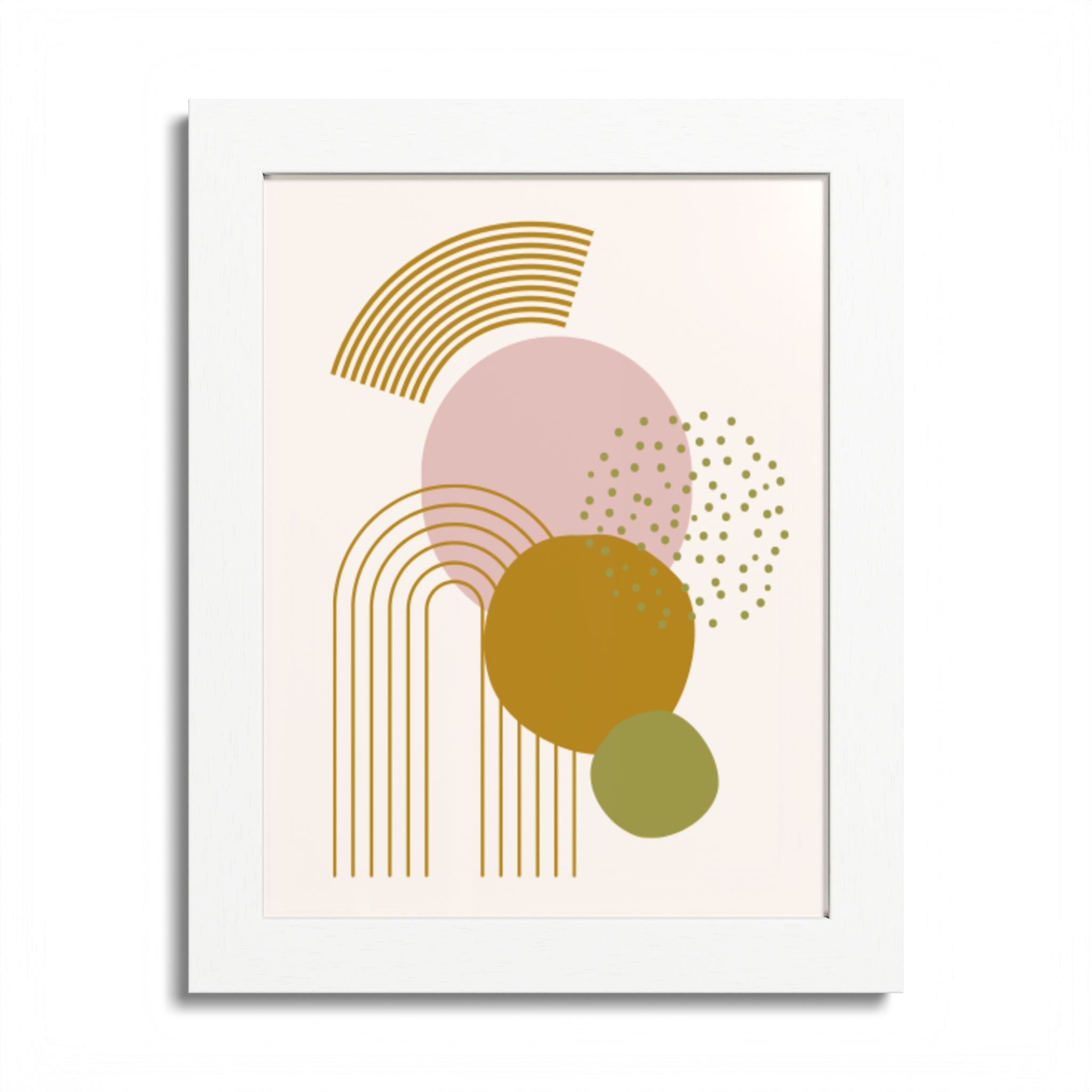 Multi-Color Framed Poster | Abstract Wall Art, Boho Home Decor| Pattern 1