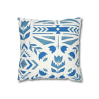 Cushion Cover, Throw pillow Case for Couch ( Single Piece) : Blue & White Floral - SnugLiving