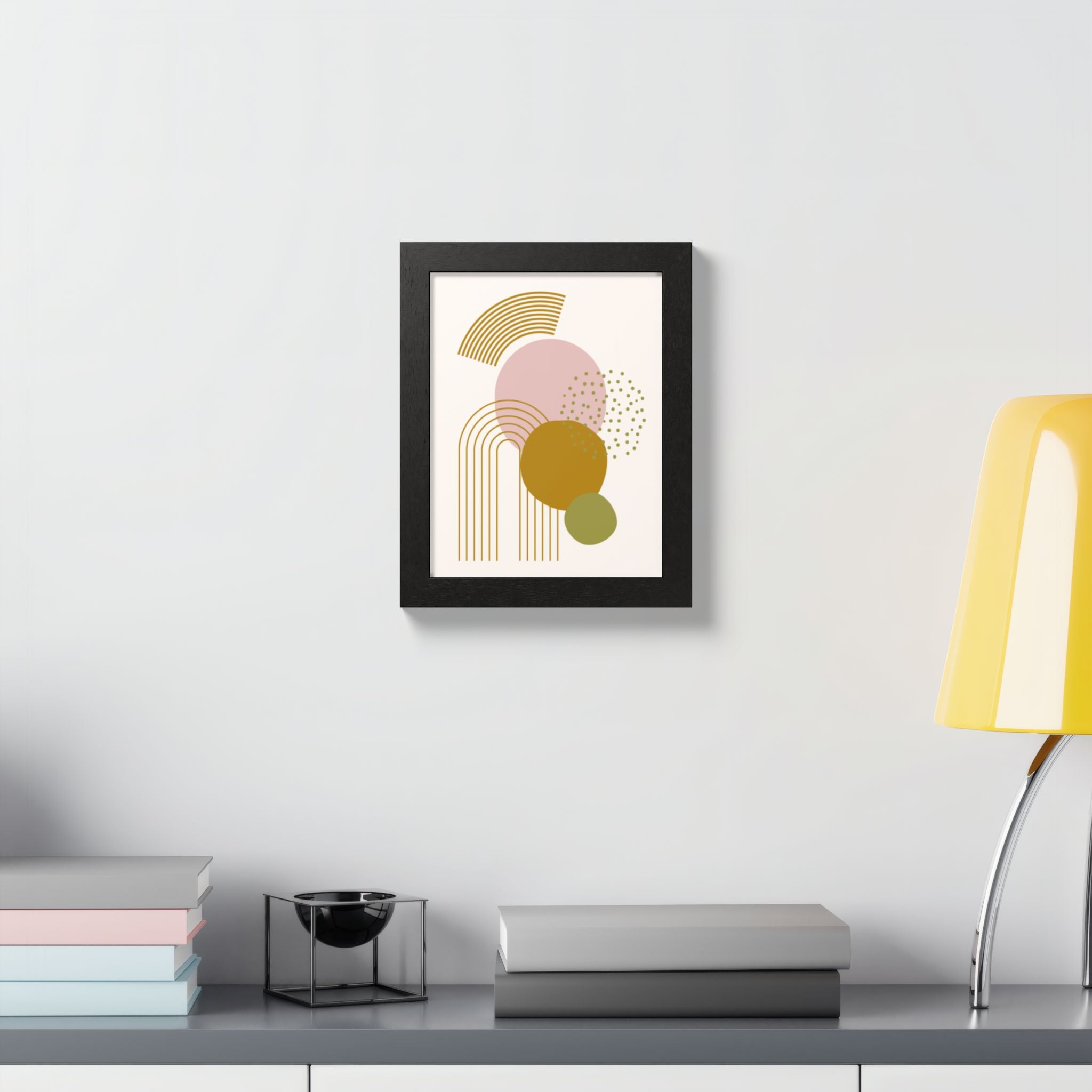 Multi-Color Framed Poster | Abstract Wall Art, Boho Home Decor| Pattern 1