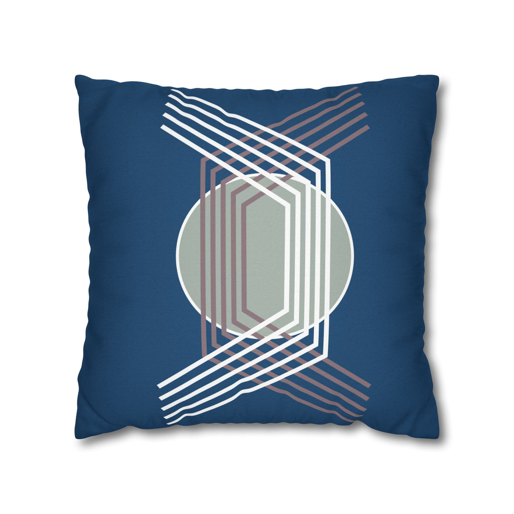 Two Way Cushion Cover, Throw pillow Case for Couch (Single Piece) : Blue Pattern
