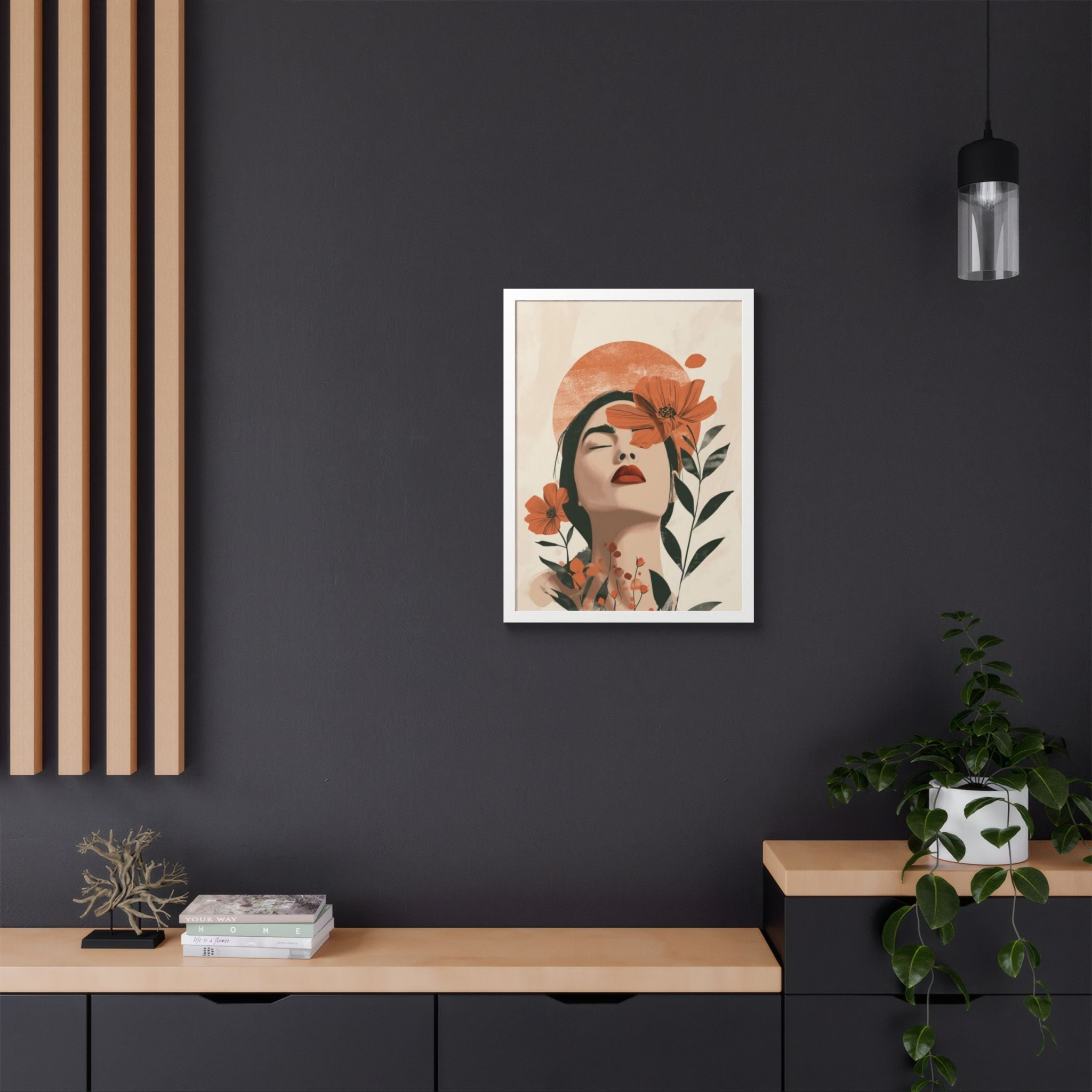 Multi-Color Framed Poster | Abstract Wall Art, Boho Home Decor | Pattern 10