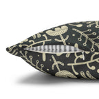 Two Way Cushion Cover, Throw pillow Case for Couch (Single Piece) : Charcoal - SnugLiving