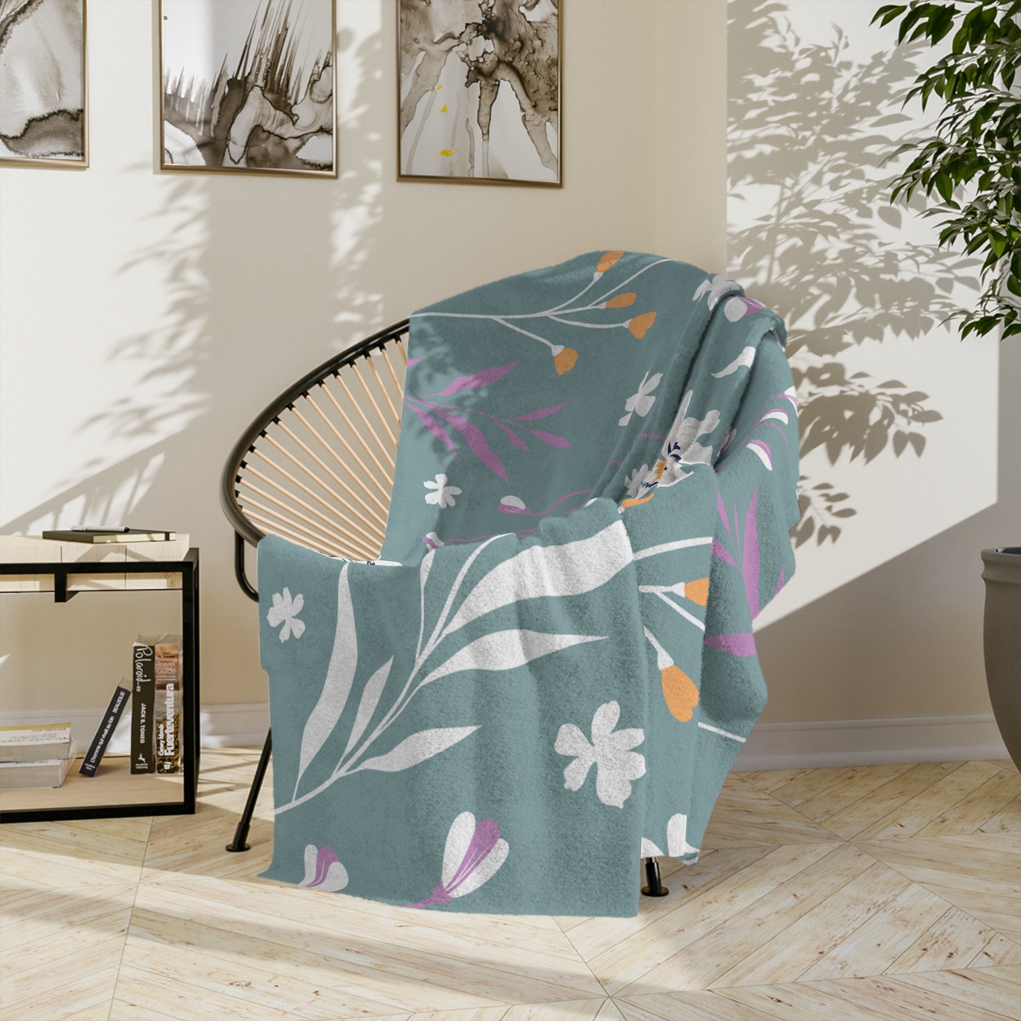 Microfiber Blanket | Soft Throw for Home Decor - Grey Azure