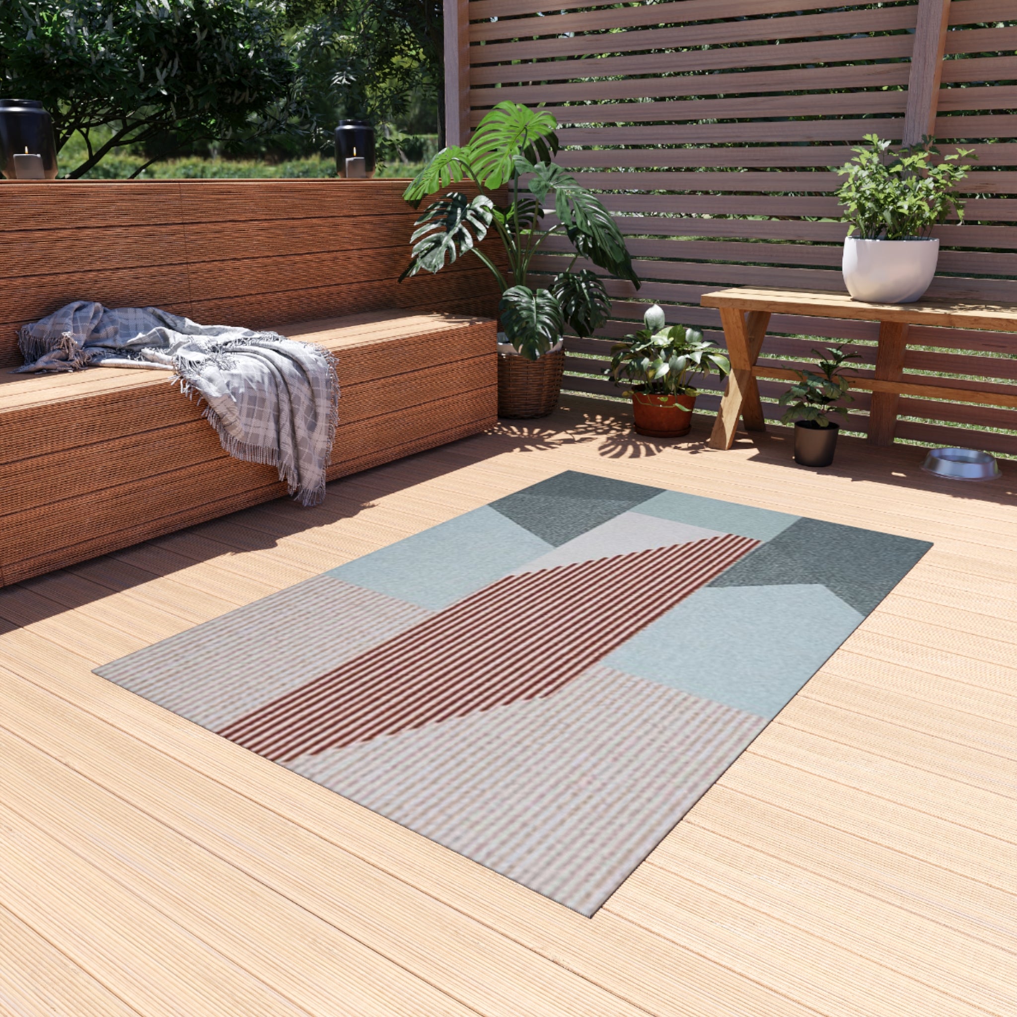 Stylish Outdoor Rug for Patios, Decks, and Gardens | Perfect for Home Decor, Picnics, Beach Days, Outdoor Gatherings