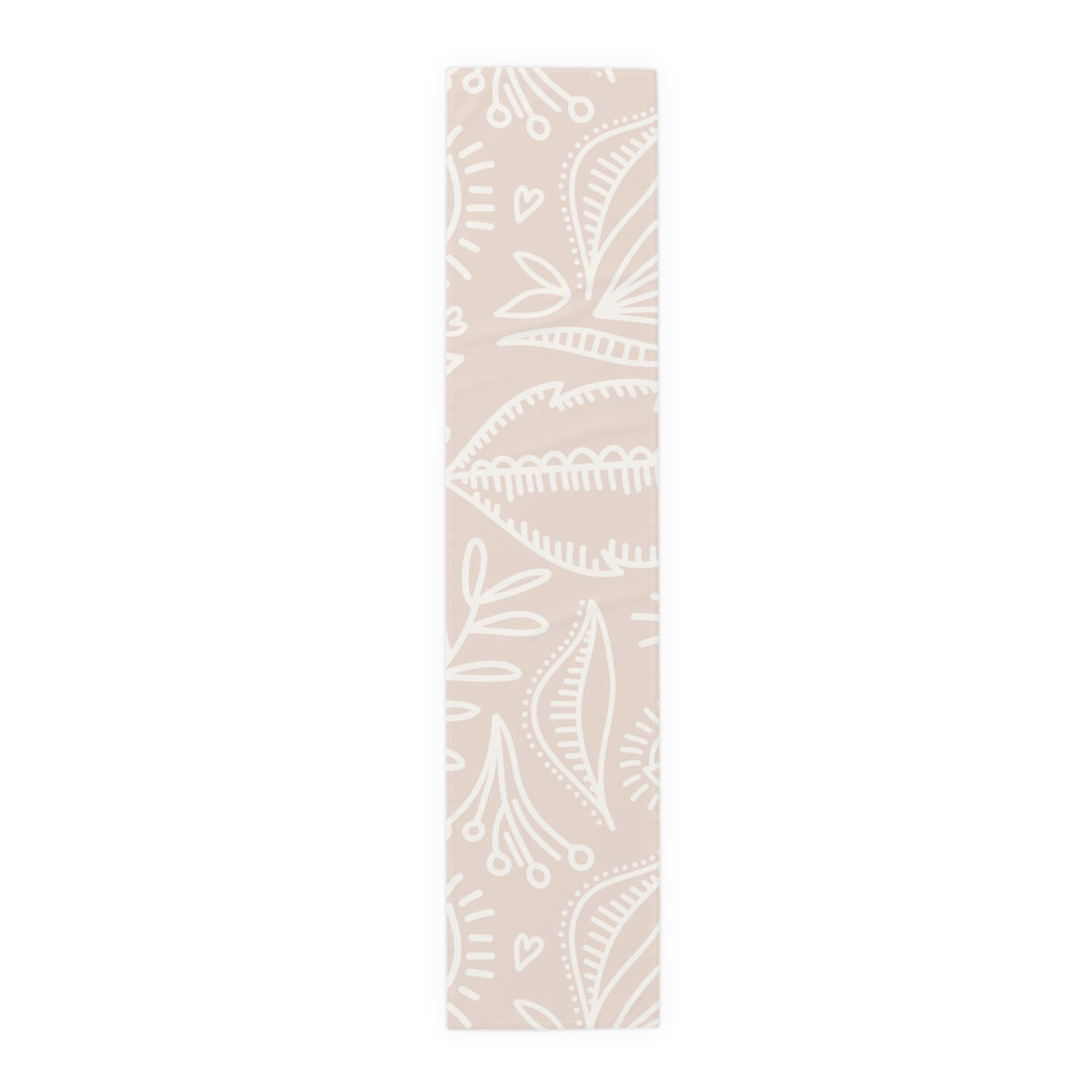 Minimalist Blush Floral Table Runner – Soft Pink Botanical Accent - SnugLiving