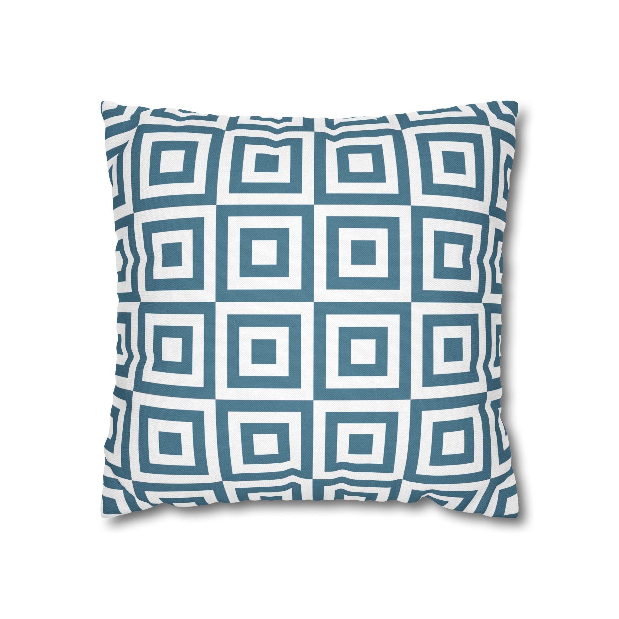 Cushion Cover, Throw pillow Case for Couch (Single Piece): Patterned Grey Azure - SnugLiving