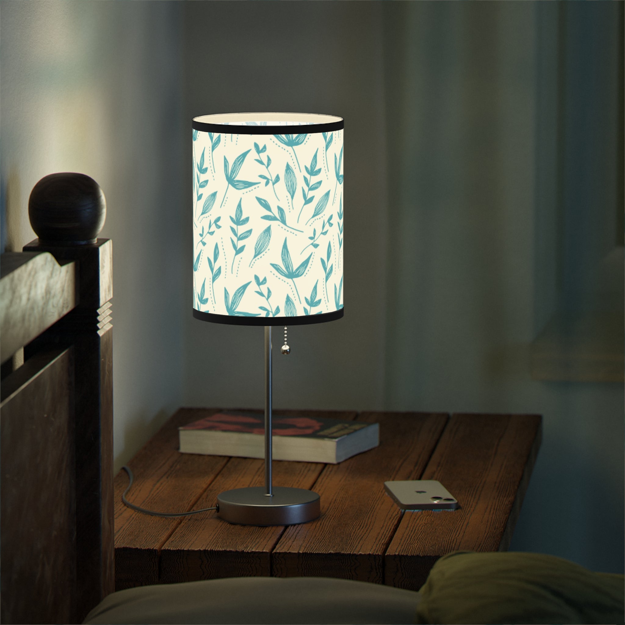 Elegant Floral Table Lamp for Living & Bedroom - Shade SLTL02
