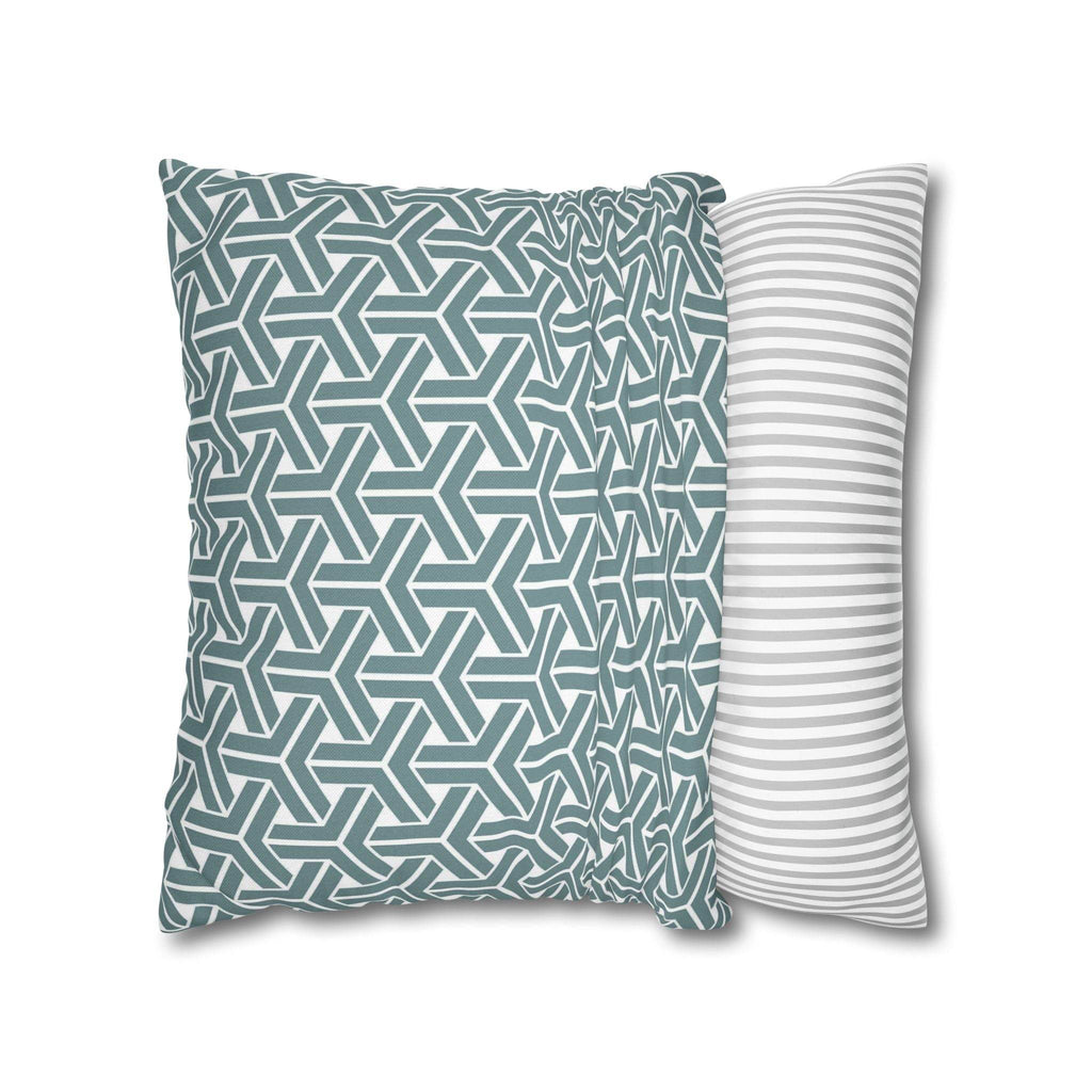 Cushion Cover, Throw pillow Case for Couch (Single Piece) : Patterned Grey Azure - SnugLiving