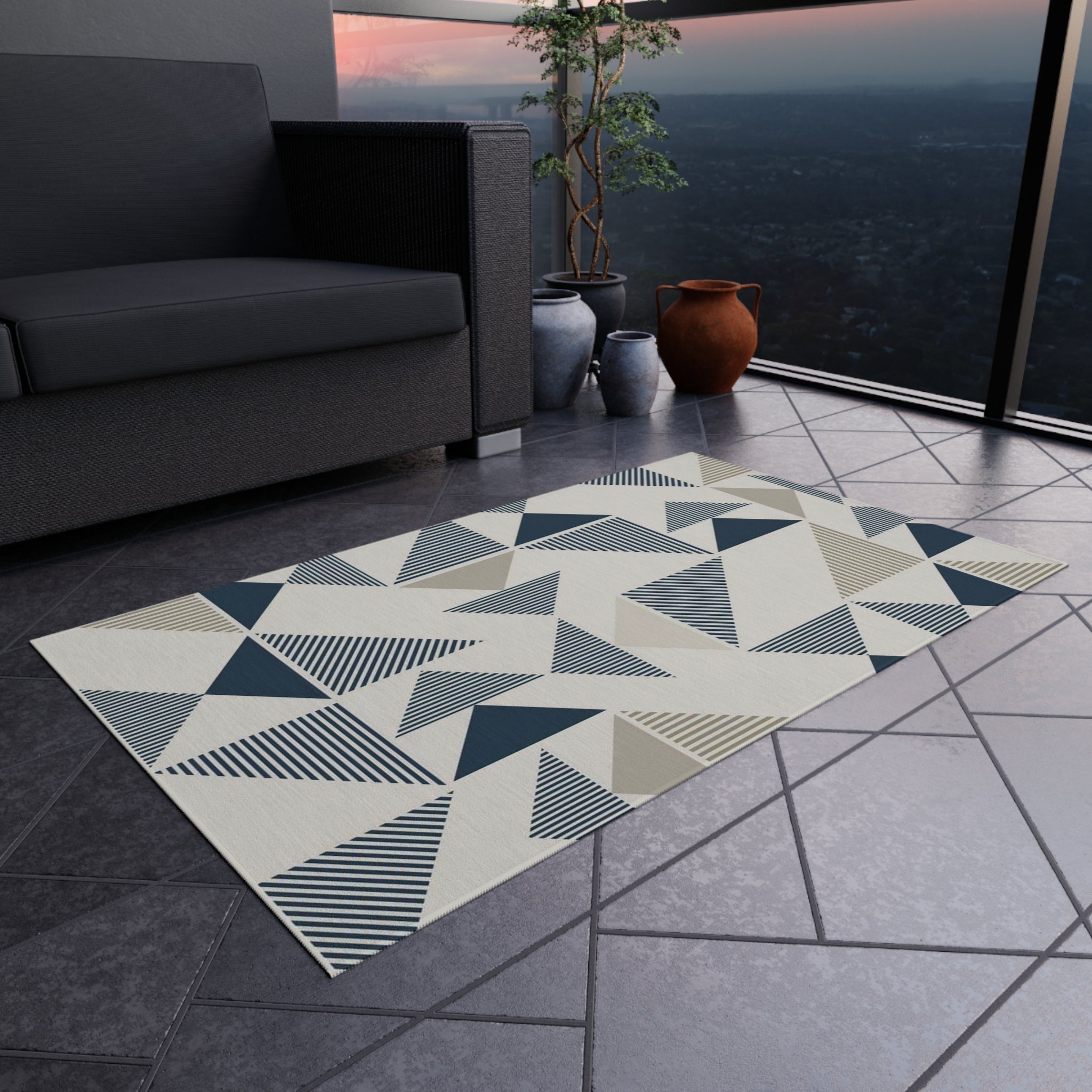 Stylish Outdoor Rug for Patios, Decks, and Gardens | Perfect for Home Decor, Picnics, Beach Days, Outdoor Gatherings