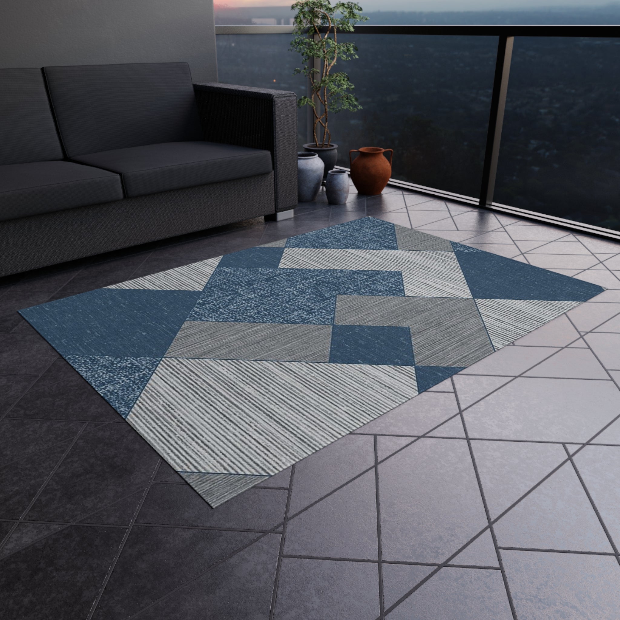 Stylish Outdoor Rug for Patios, Decks, and Gardens | Perfect for Home Decor, Picnics, Beach Days, Outdoor Gatherings