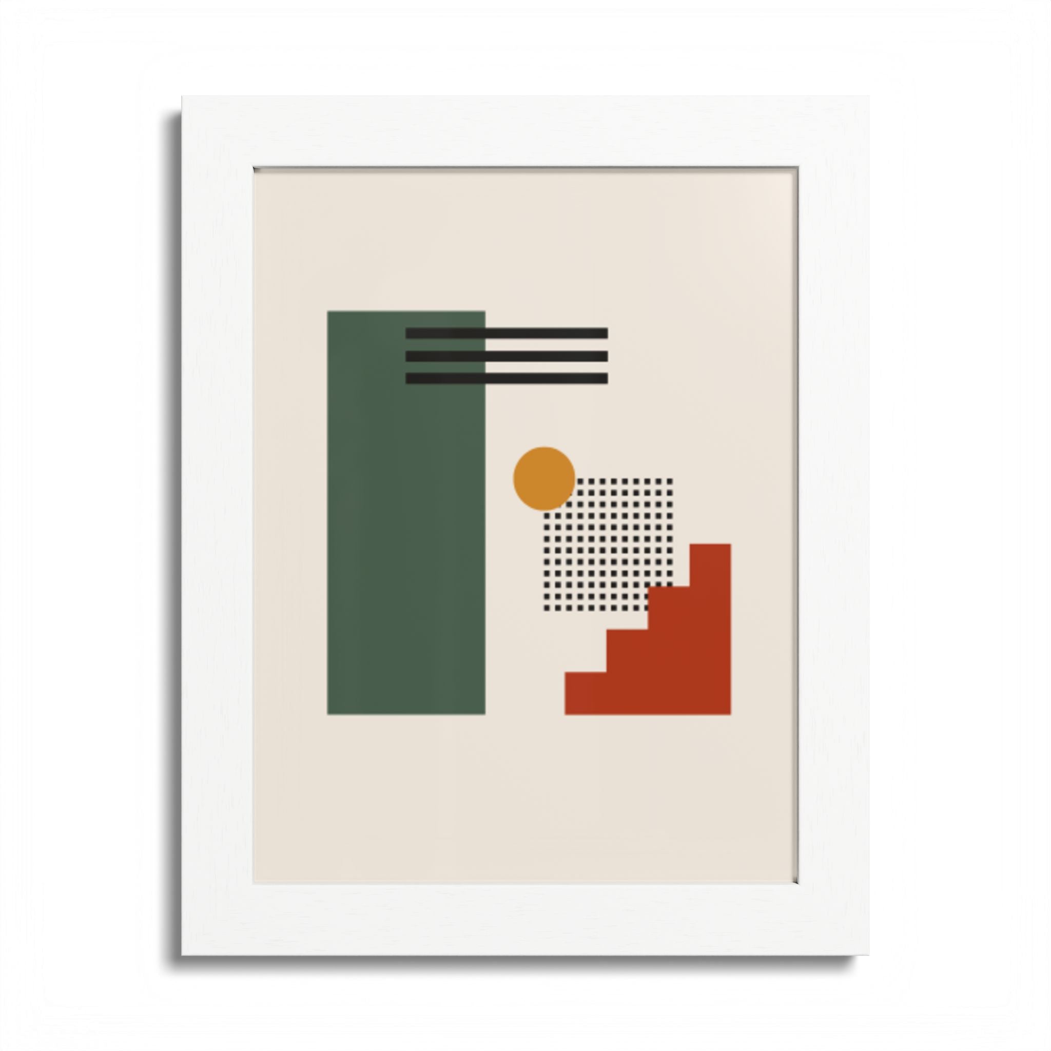 Multi-Color Framed Poster | Abstract Wall Art, Boho Home Decor | Pattern 3