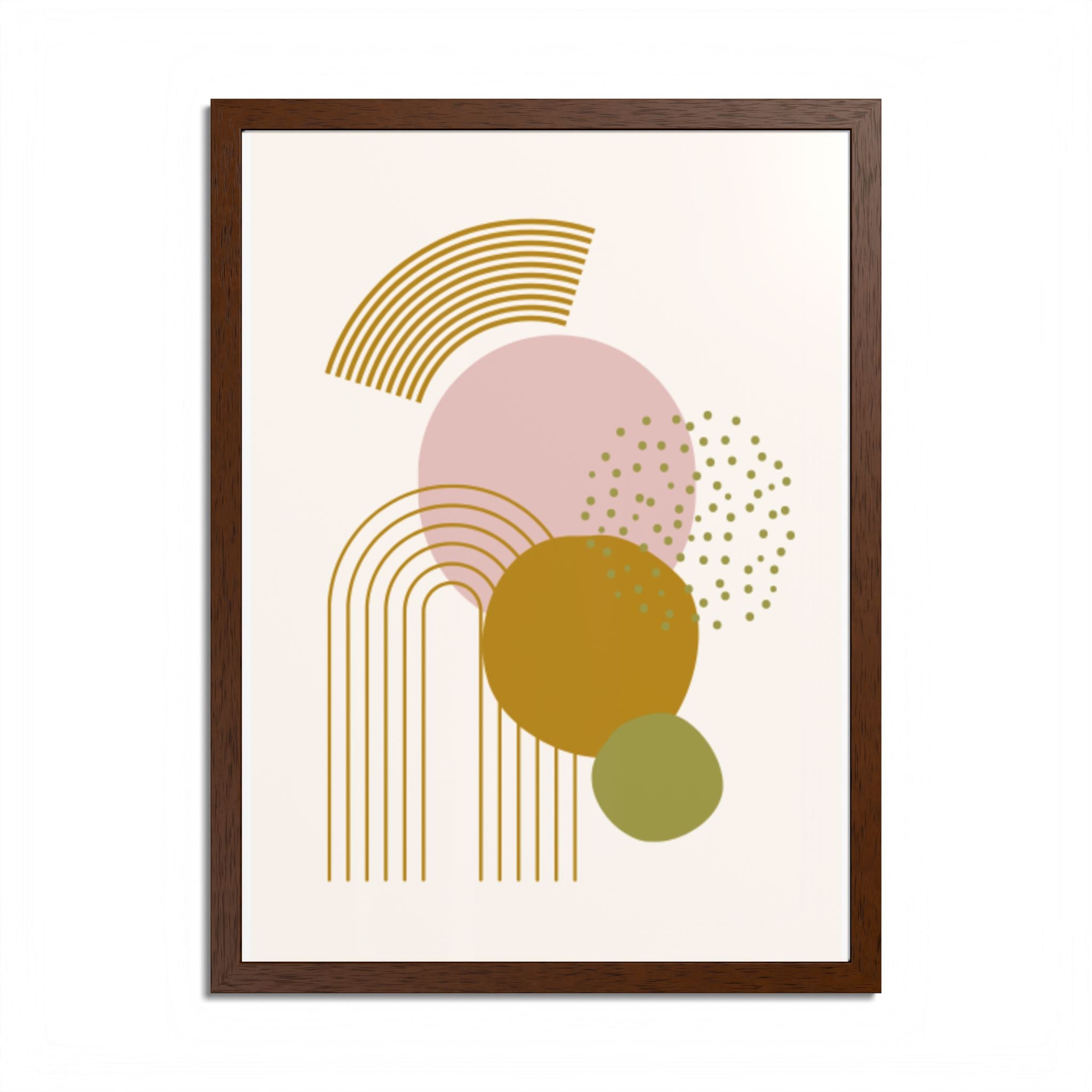Multi-Color Framed Poster | Abstract Wall Art, Boho Home Decor| Pattern 1