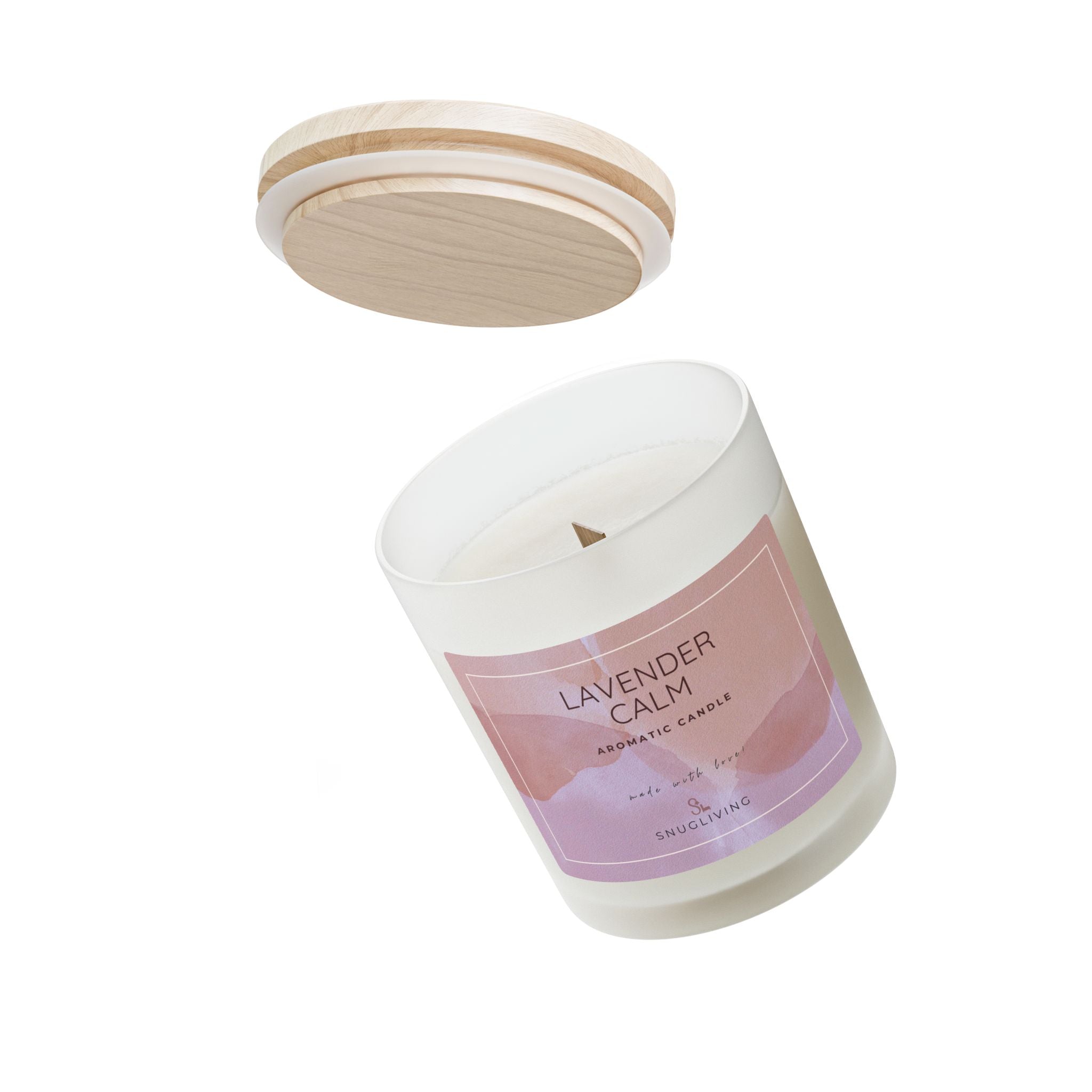 SnugLiving  Aromatic/Scented Glass Candle, 11oz : Lavender Calm