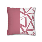 Two Way Cushion Cover, Throw pillow Case for Couch (Single Piece) : Crimson & White - SnugLiving
