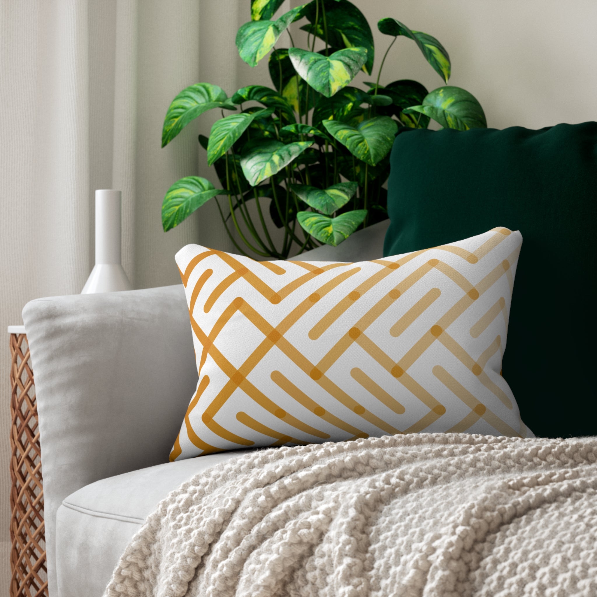 Lounge Pillow, Throw Pillow with Fillers/Insert (Single Piece) : Orange