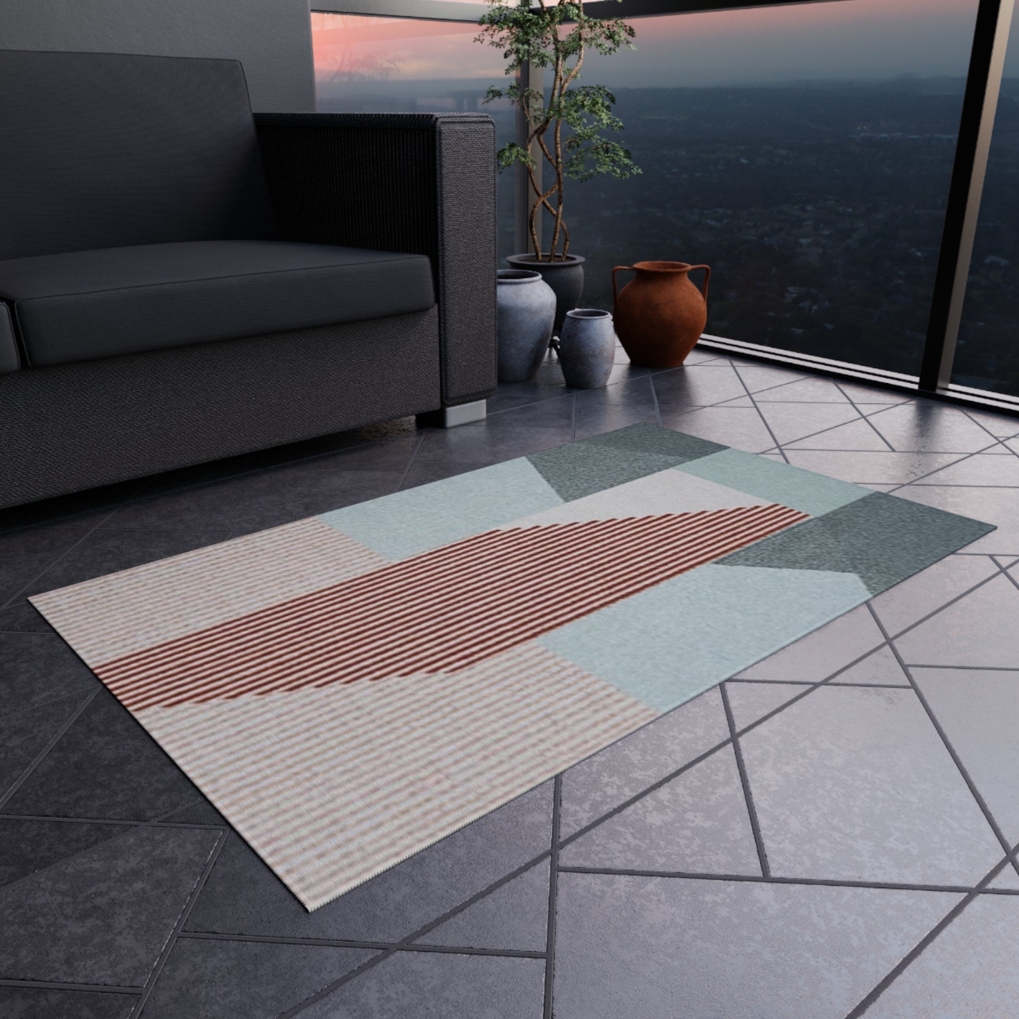 Stylish Outdoor Rug for Patios, Decks, and Gardens | Perfect for Home Decor, Picnics, Beach Days, Outdoor Gatherings
