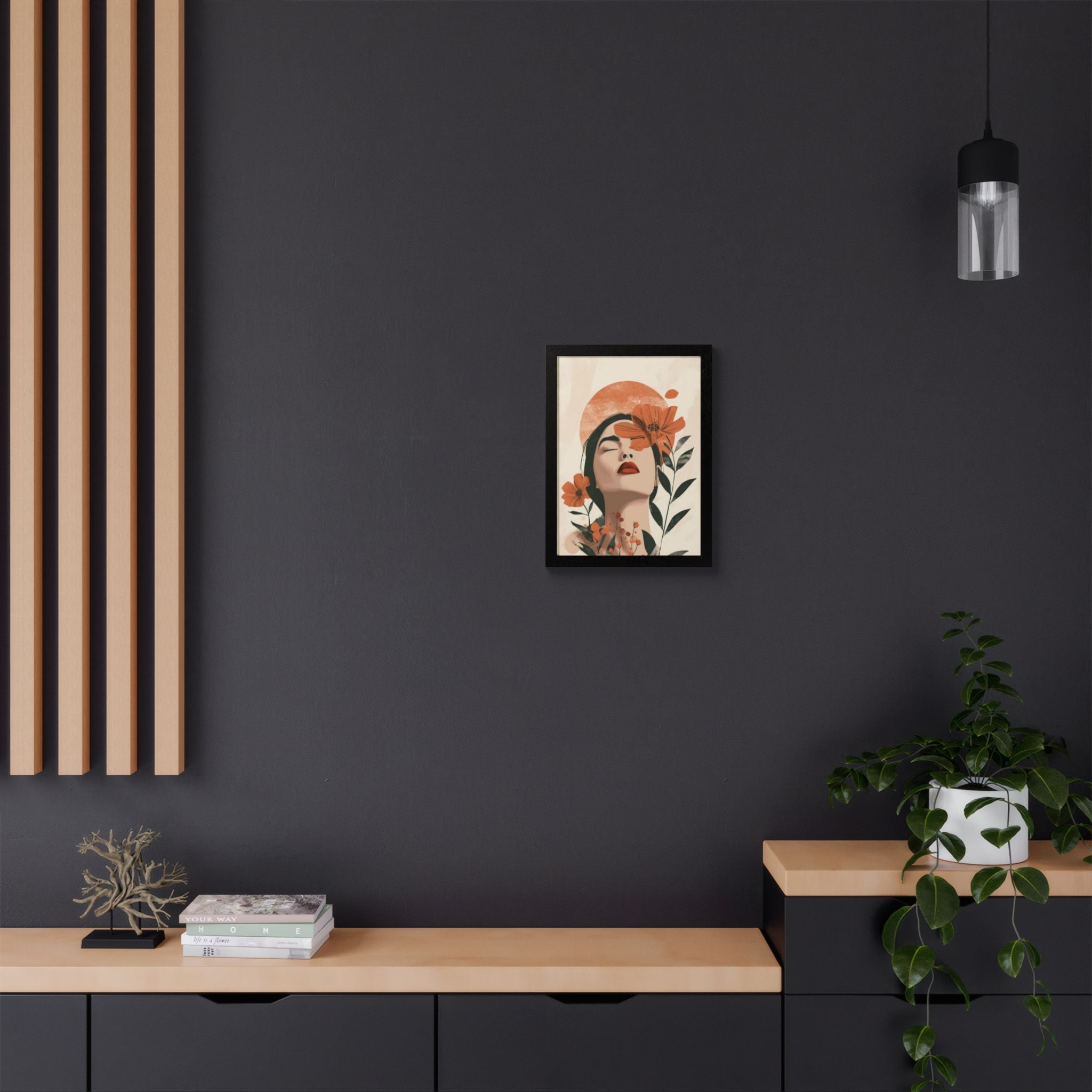 Multi-Color Framed Poster | Abstract Wall Art, Boho Home Decor | Pattern 10