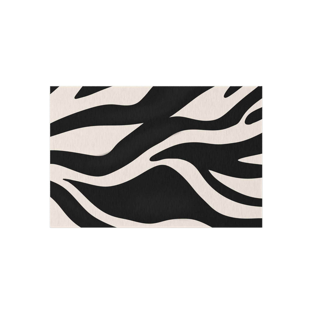 Bold Black & White Zebra Print Rugs for Living Room & Patio | Modern Animal Pattern Area Rug - SnugLiving
