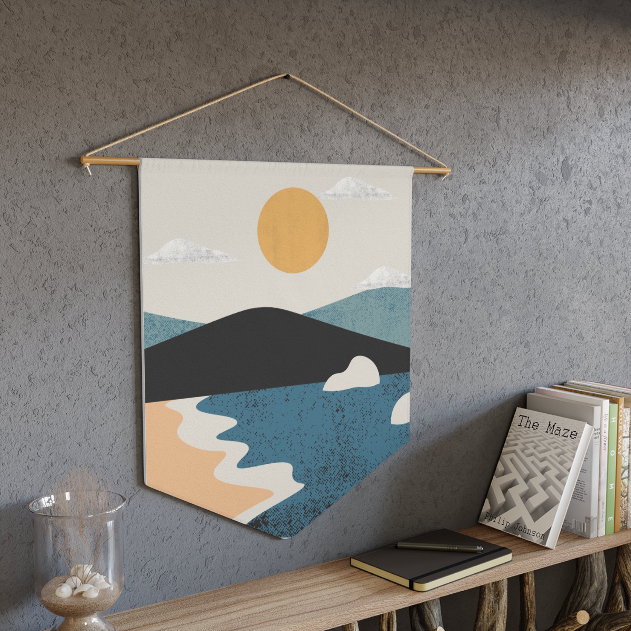 Pennant Flag/Wall Art for Home Decor - Beach Scene