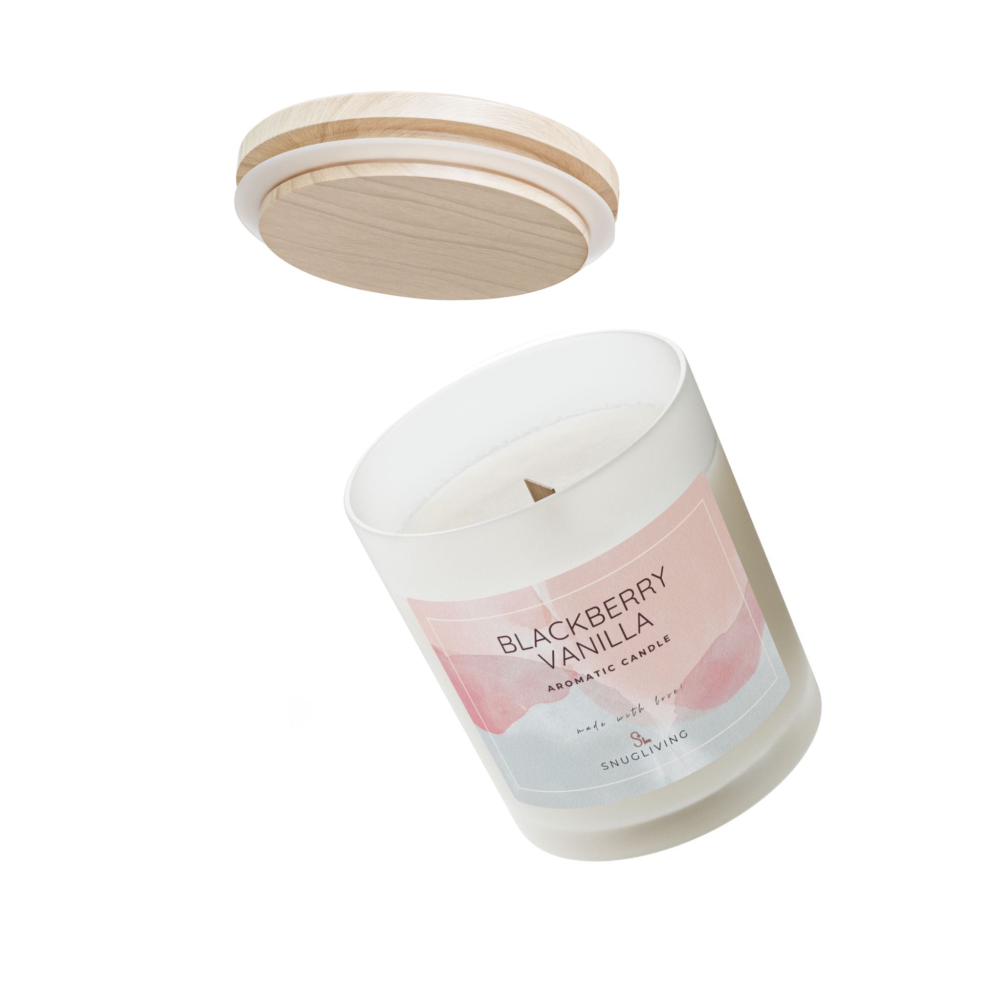 SnugLiving  Aromatic/Scented Glass Candle, 11oz : Blackberry Vanilla